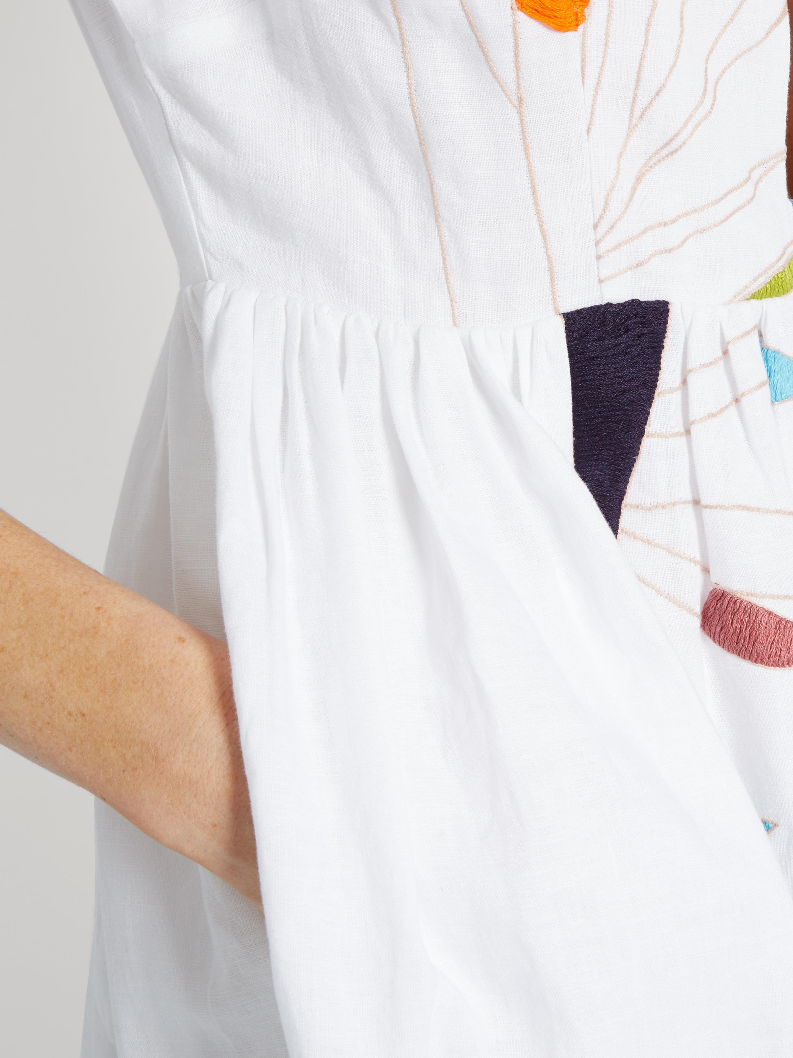 Mara Hoffman Xylophone-embroidered Midi Linen Dress in White - Lyst
