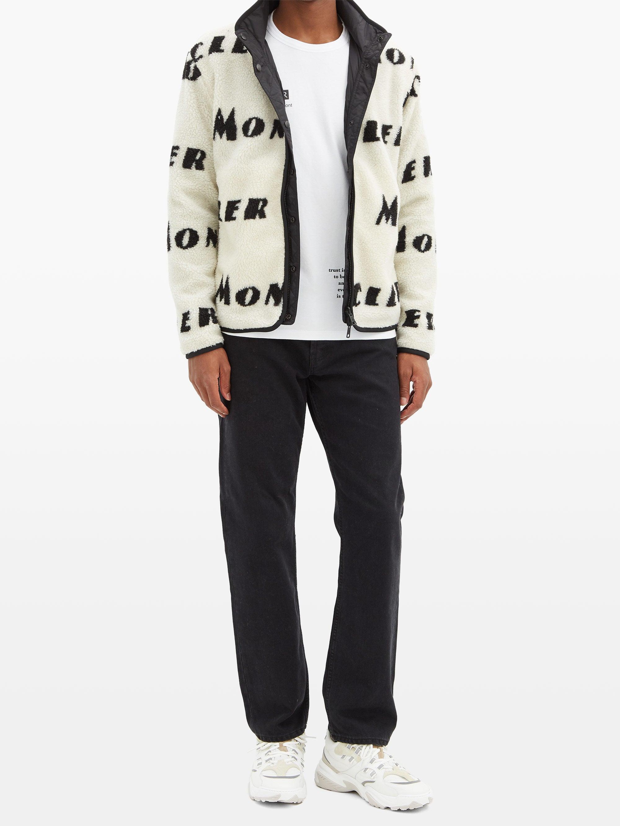 Moncler Reversible Logo-print Fleece Zip-through Jacket for Men | Lyst