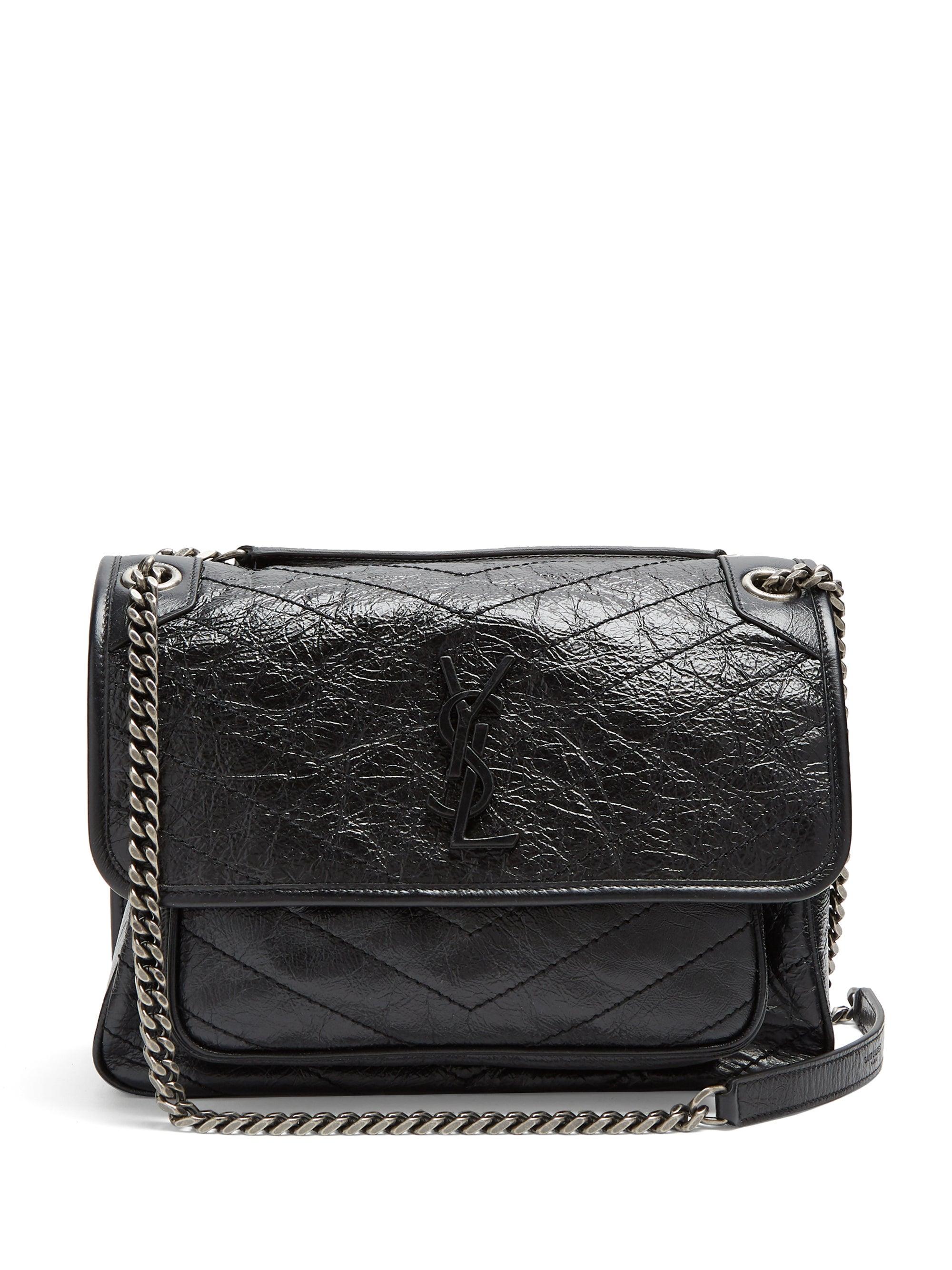 Saint Laurent Niki Medium Quilted-leather Bag in Black | Lyst Canada
