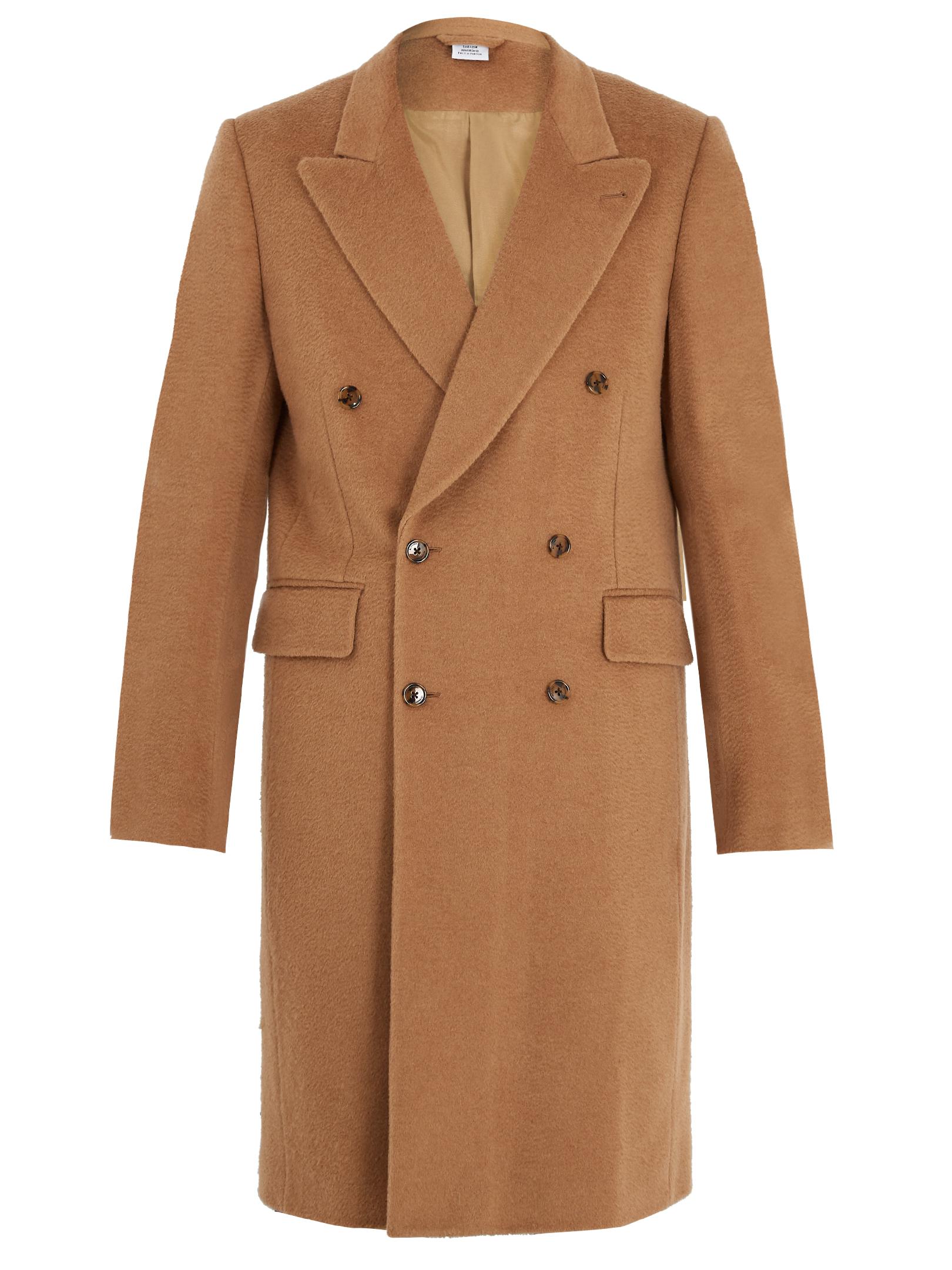 Vetements Double-breasted Camel-hair Coat in Natural for Men | Lyst