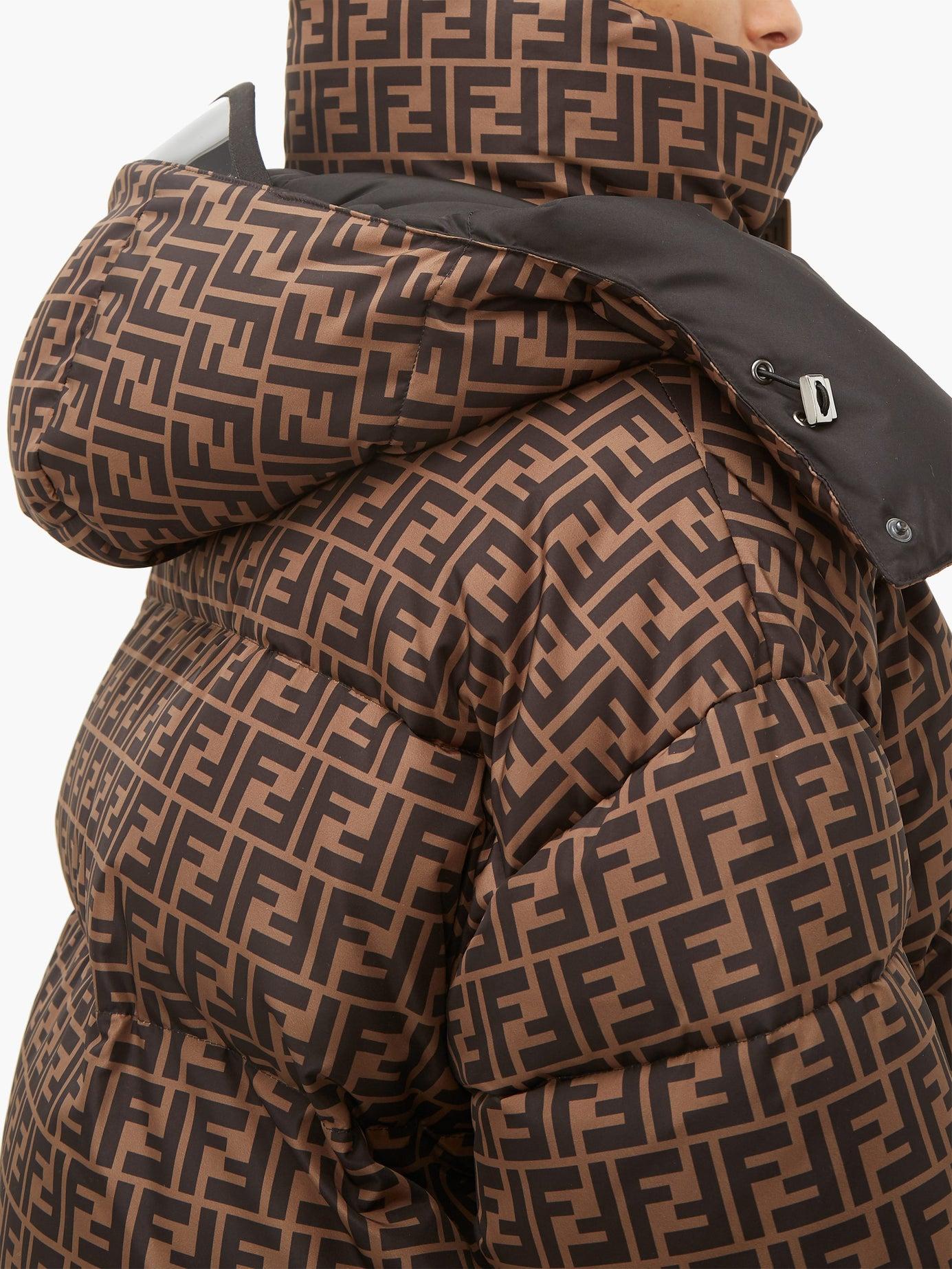 Fendi Ff Print Reversible Down Filled Puffer Jacket in Black Lyst