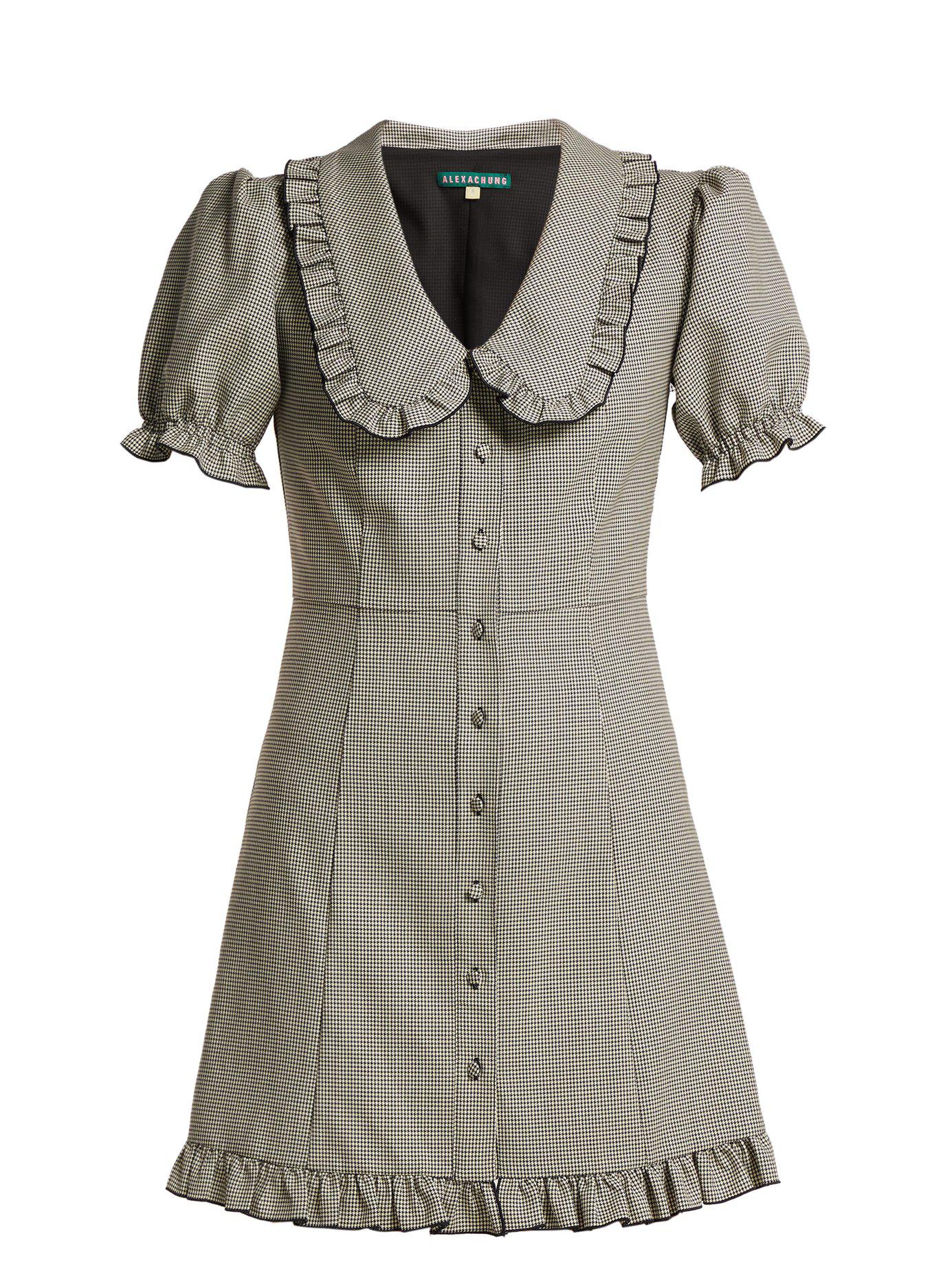 ALEXACHUNG Puritan Collar Babydoll Dress | Lyst