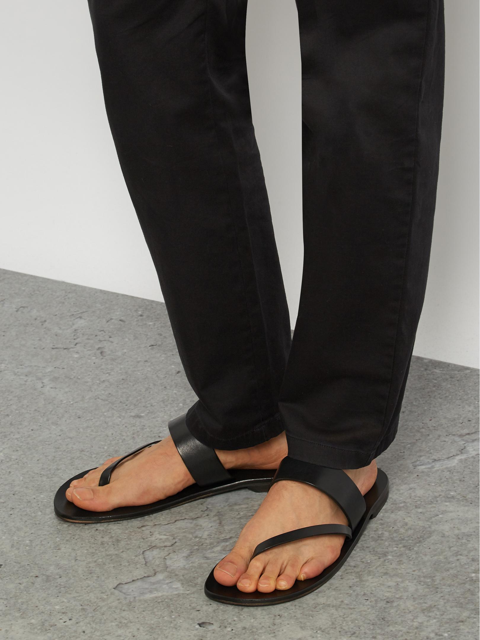 Álvaro Alberto Leather Sandals in Black for Men | Lyst