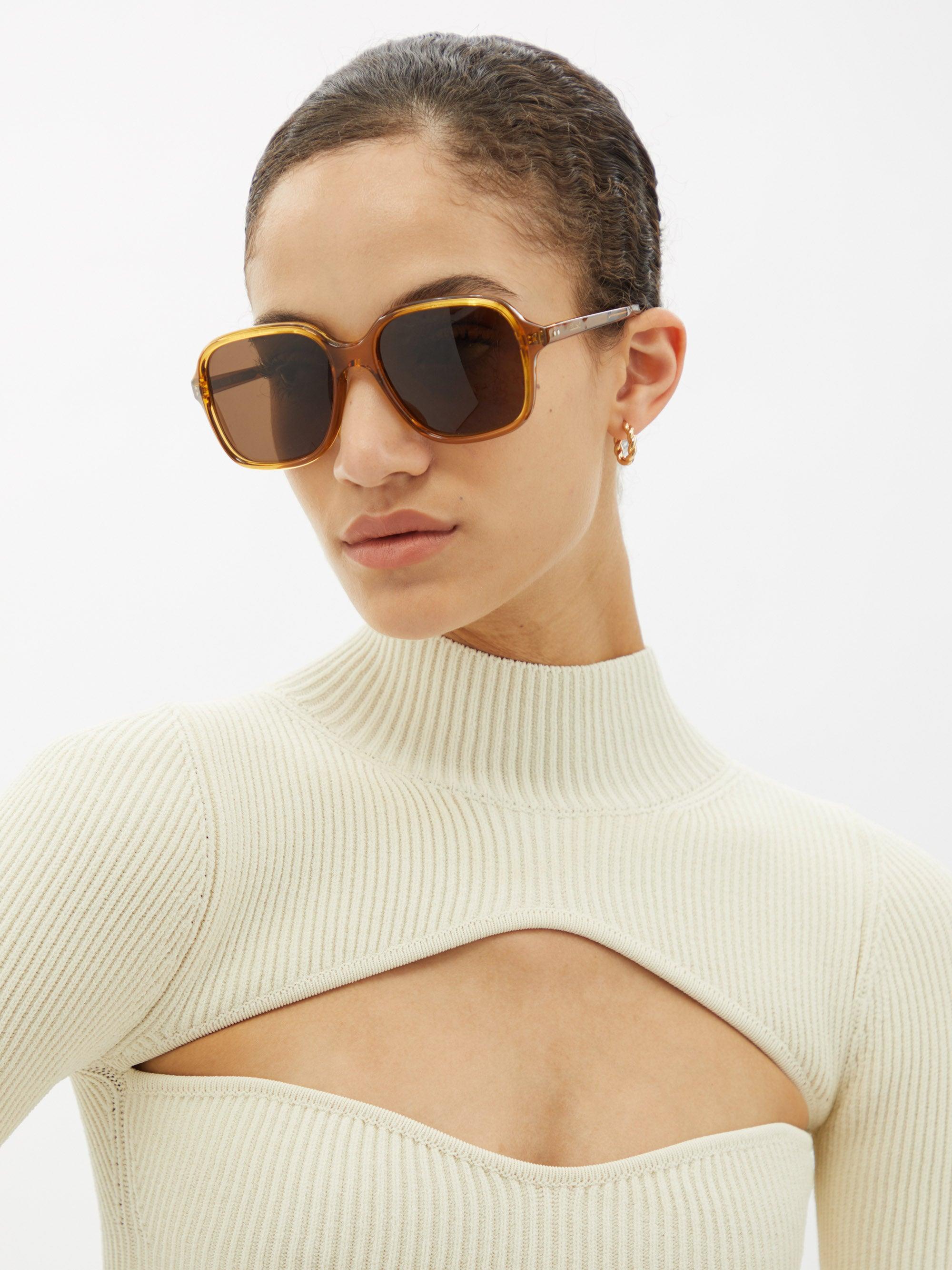yellow celine sunglasses
