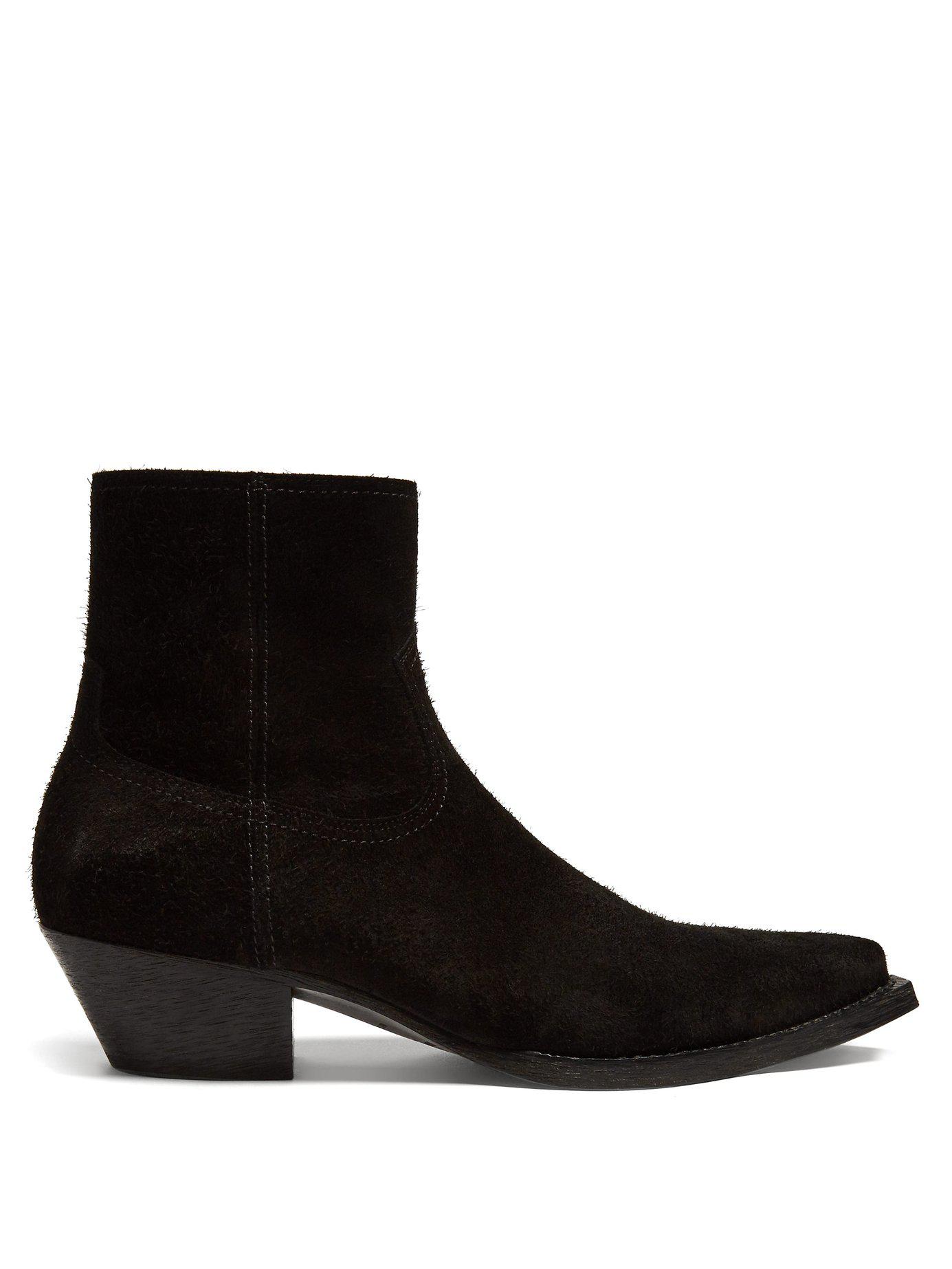 saint laurent suede boots