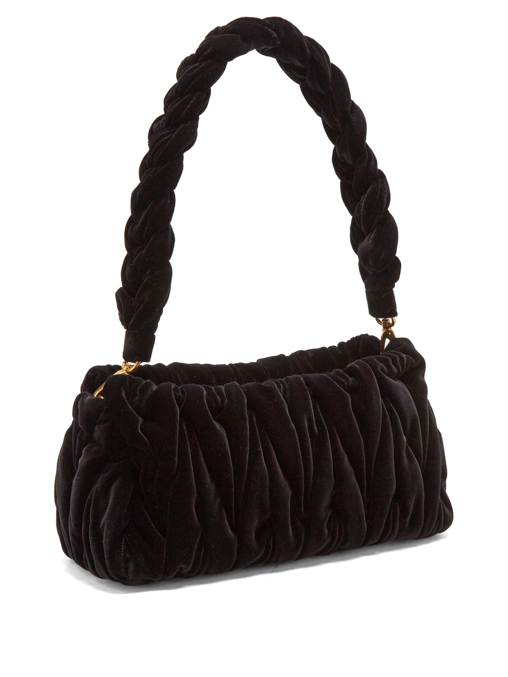 Black Quilted Velvet Lottie Bag Keweenaw Bay Indian Community