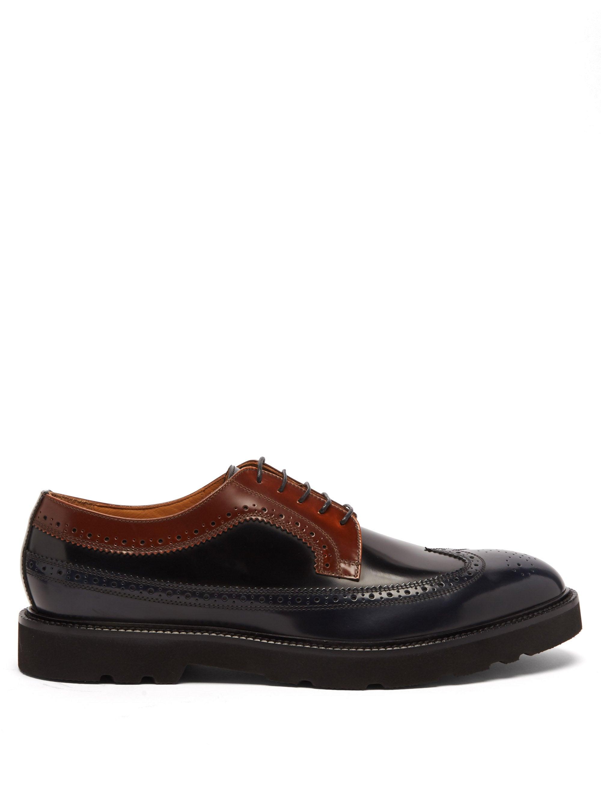 Paul Smith Count Leather Brogues in Dark Navy (Blue) for Men | Lyst