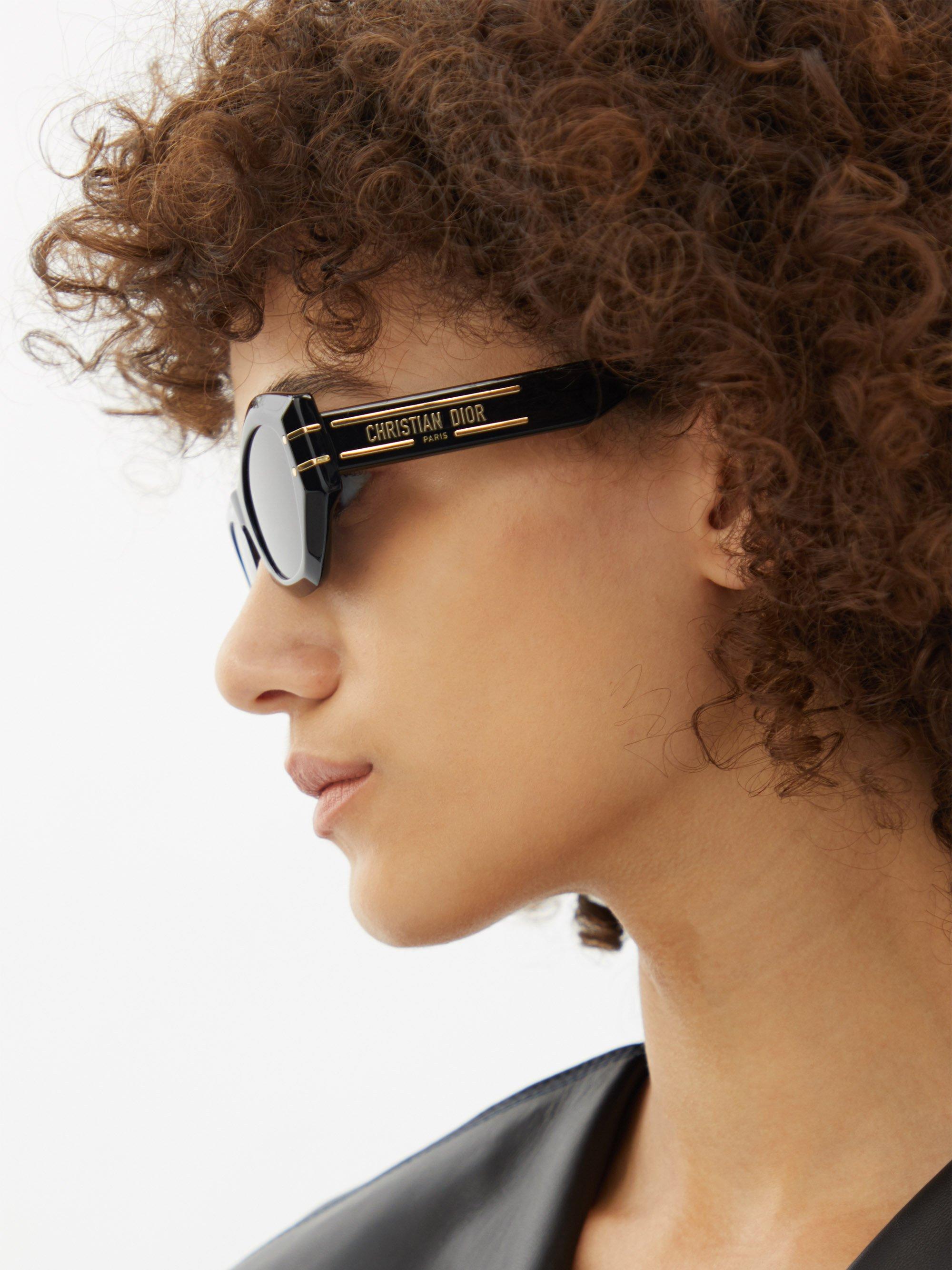 Dior Signature B1u Cat-eye Acetate Sunglasses in Gray | Lyst