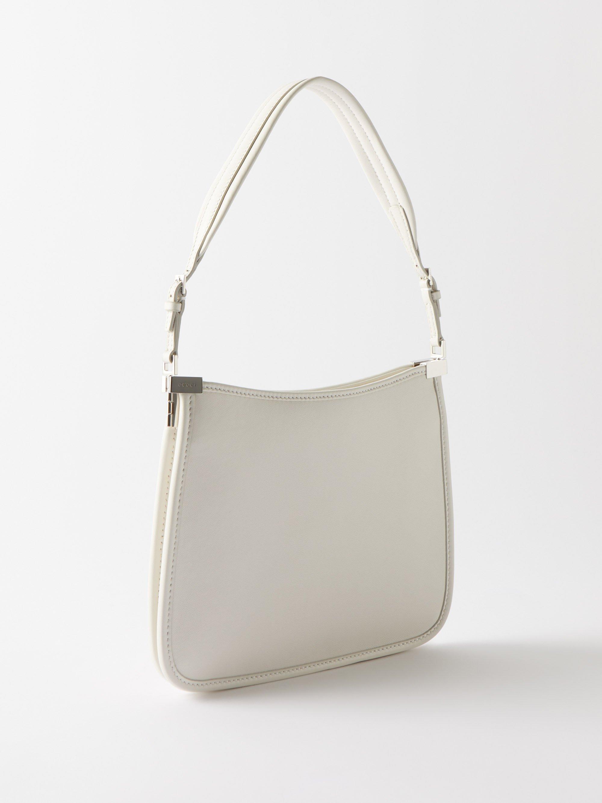 Gucci Horsebit Slim small shoulder bag in white leather