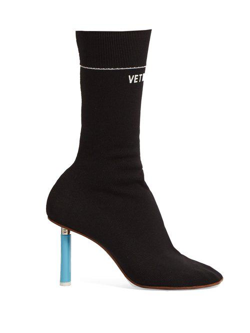 Vetements Black Lighter Thigh-high Sock Boots | Lyst
