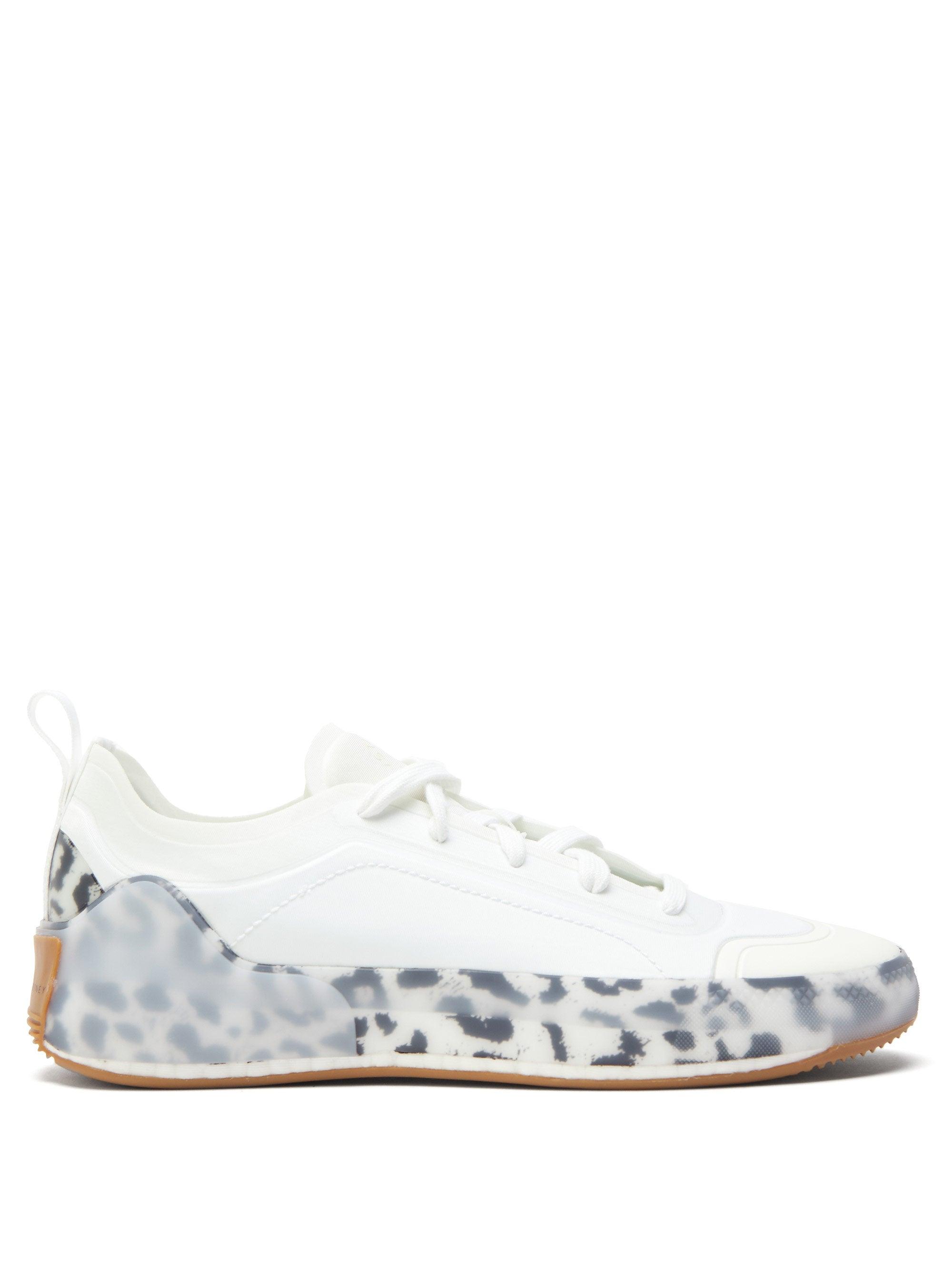 adidas By Stella Leopard-sole Low-top Trainers in White Black - Lyst