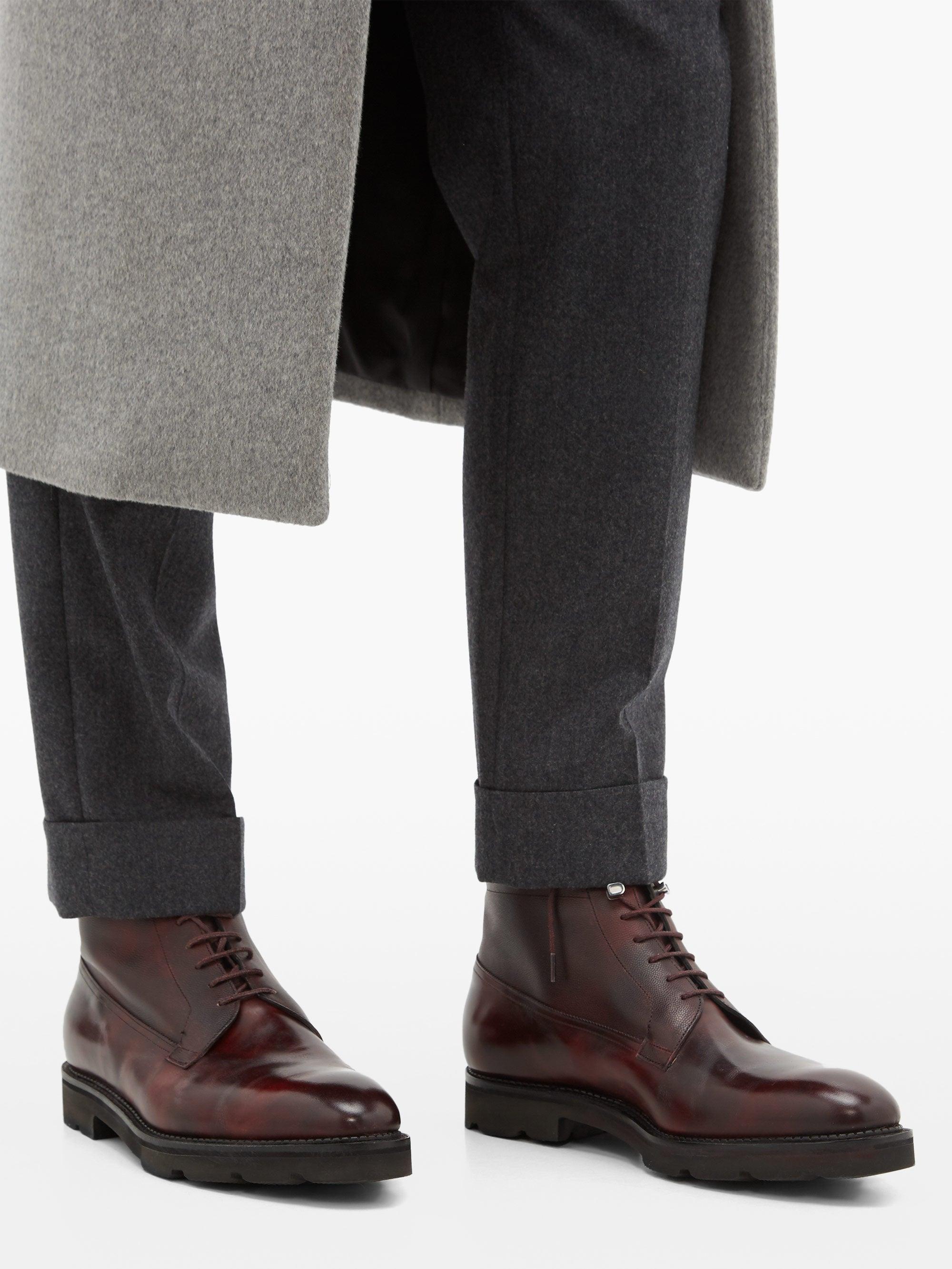 john lobb bespoke price on John Lobb Alder Leather Boots For Men Lyst