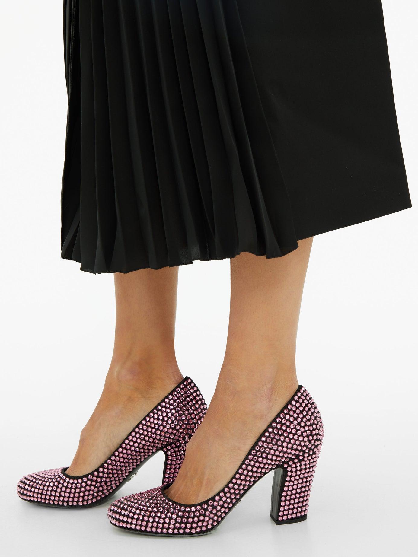 prada rhinestone heels