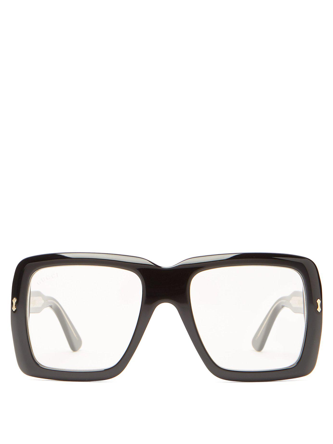 Gucci Oversized Square Frame Acetate in - Lyst