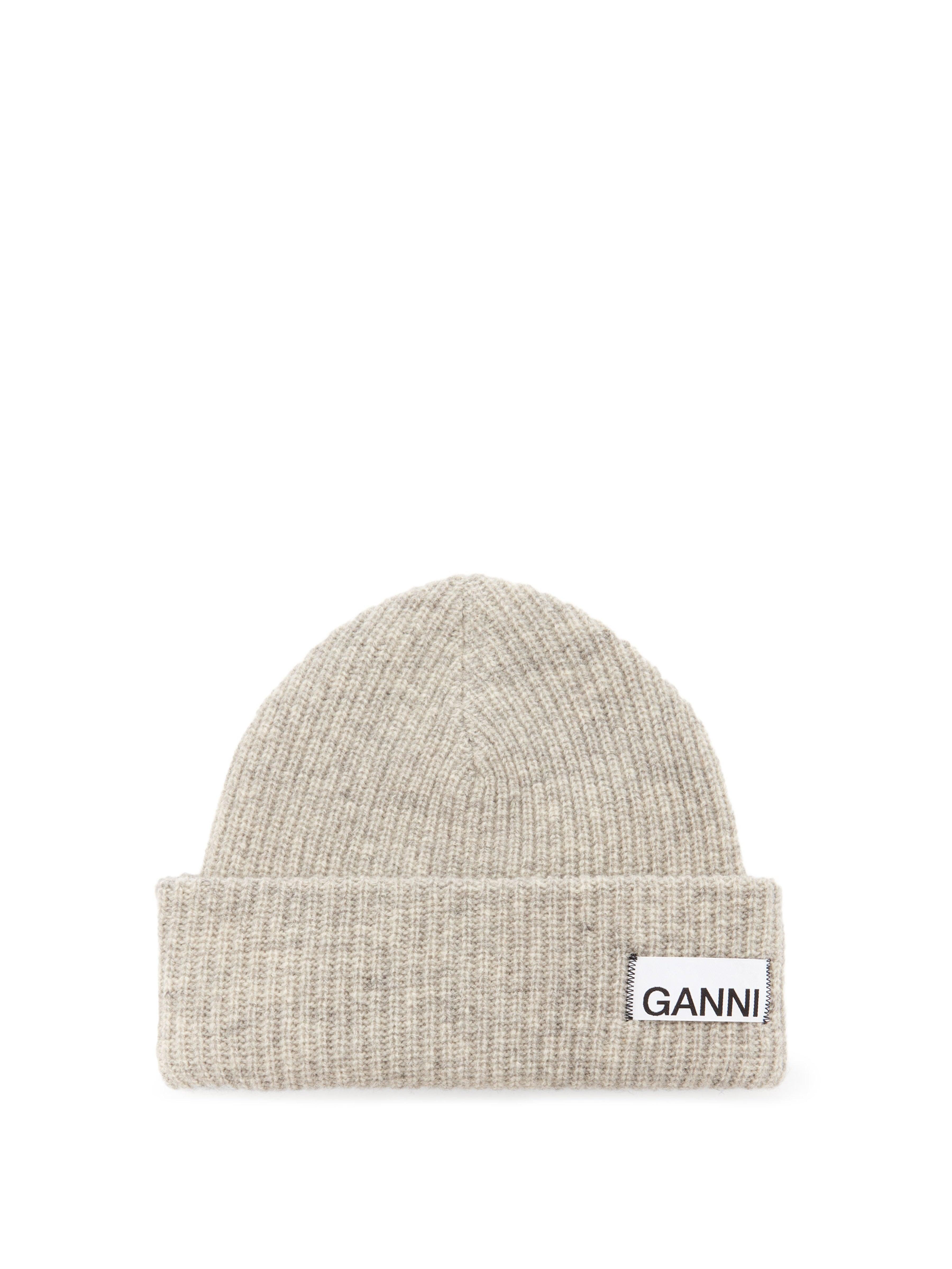 Ganni grey beanie Clearance