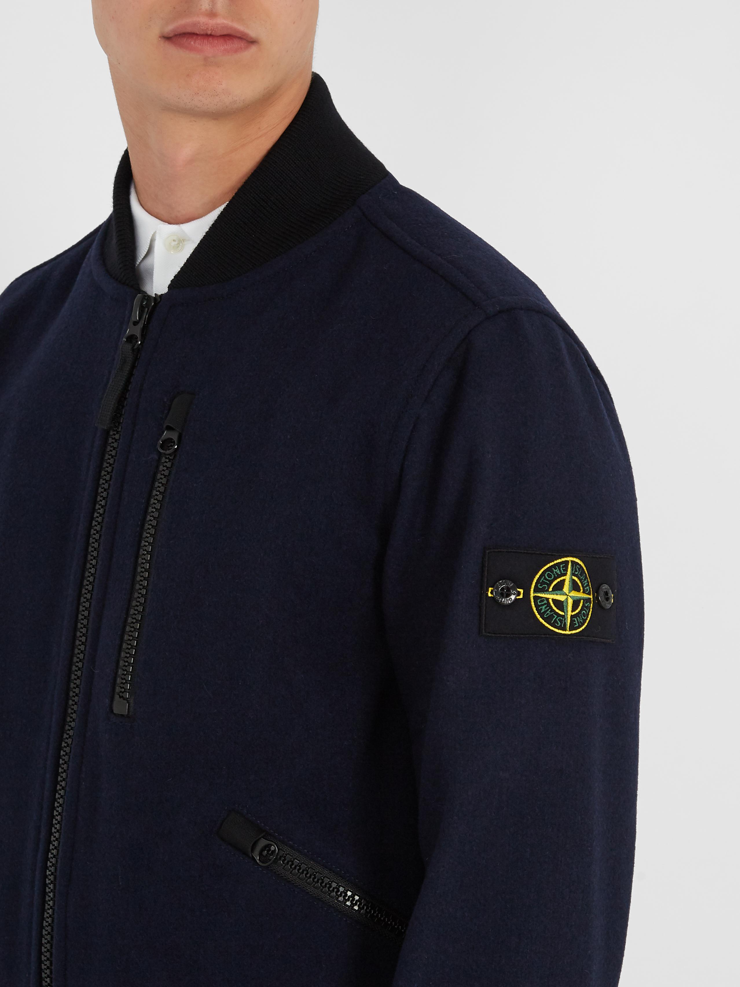 stone island wool jacket
