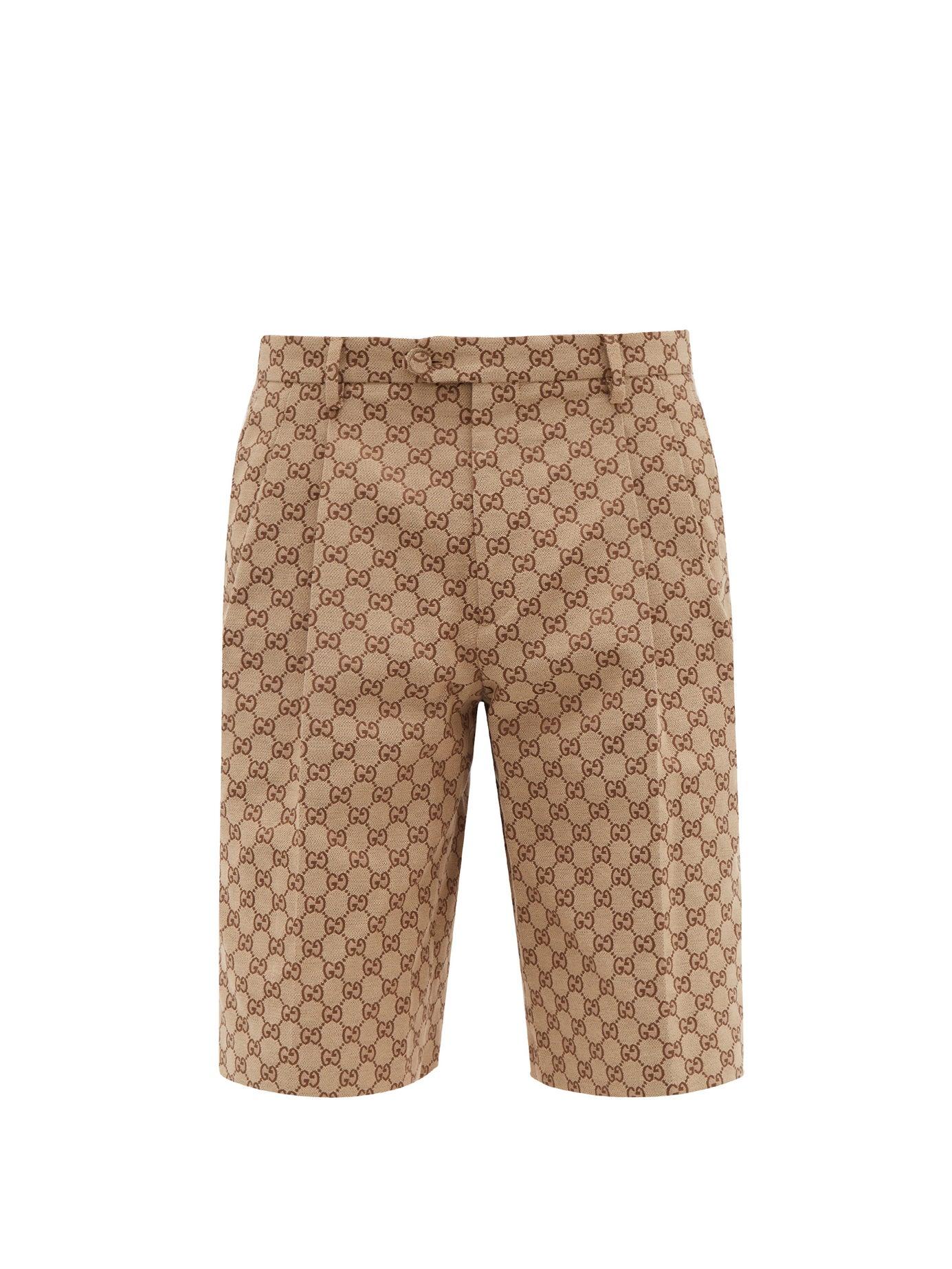 Gg Canvas Shorts in Natural for Men |