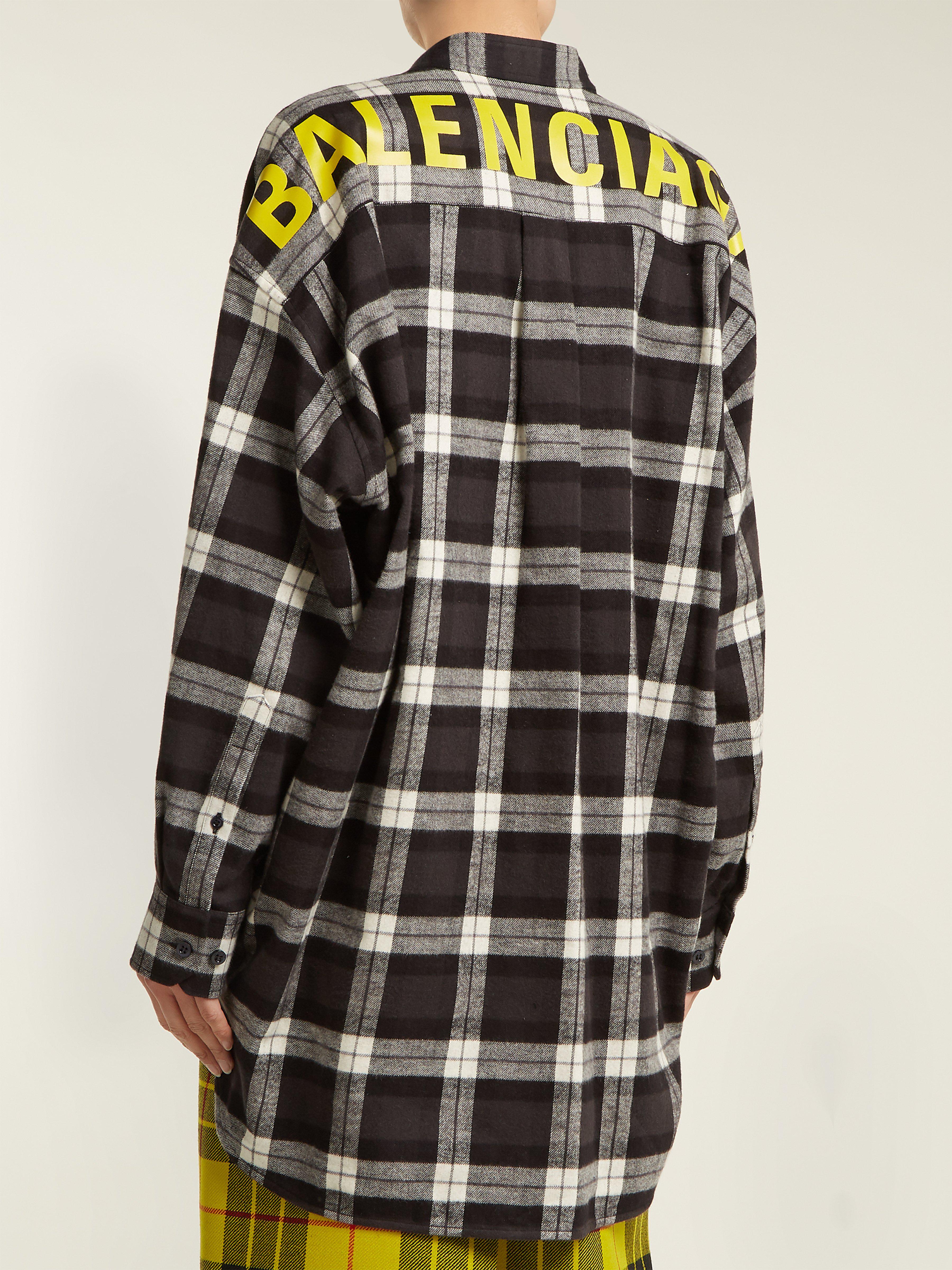 balenciaga flannel shirt