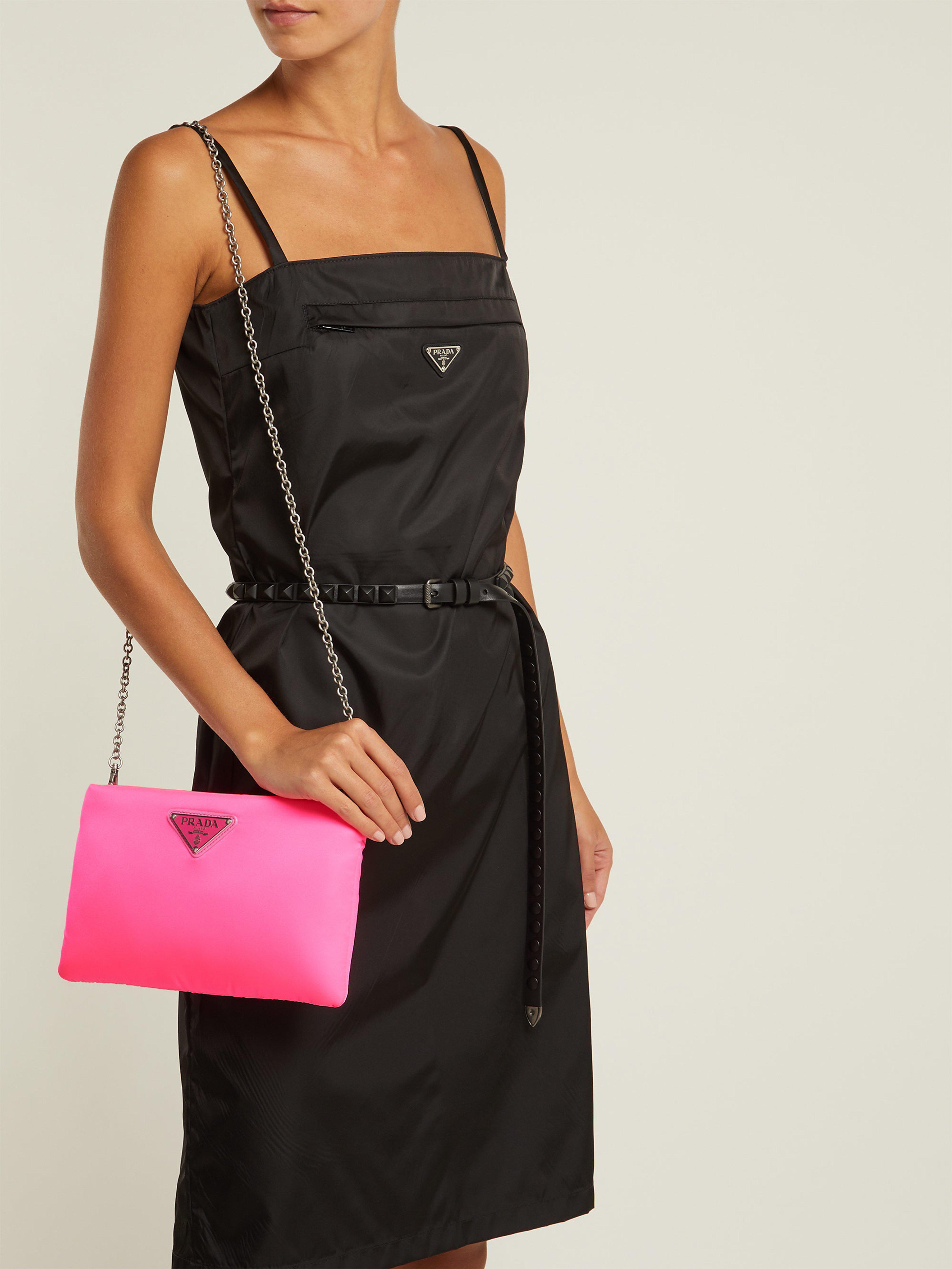 prada neon pink bag