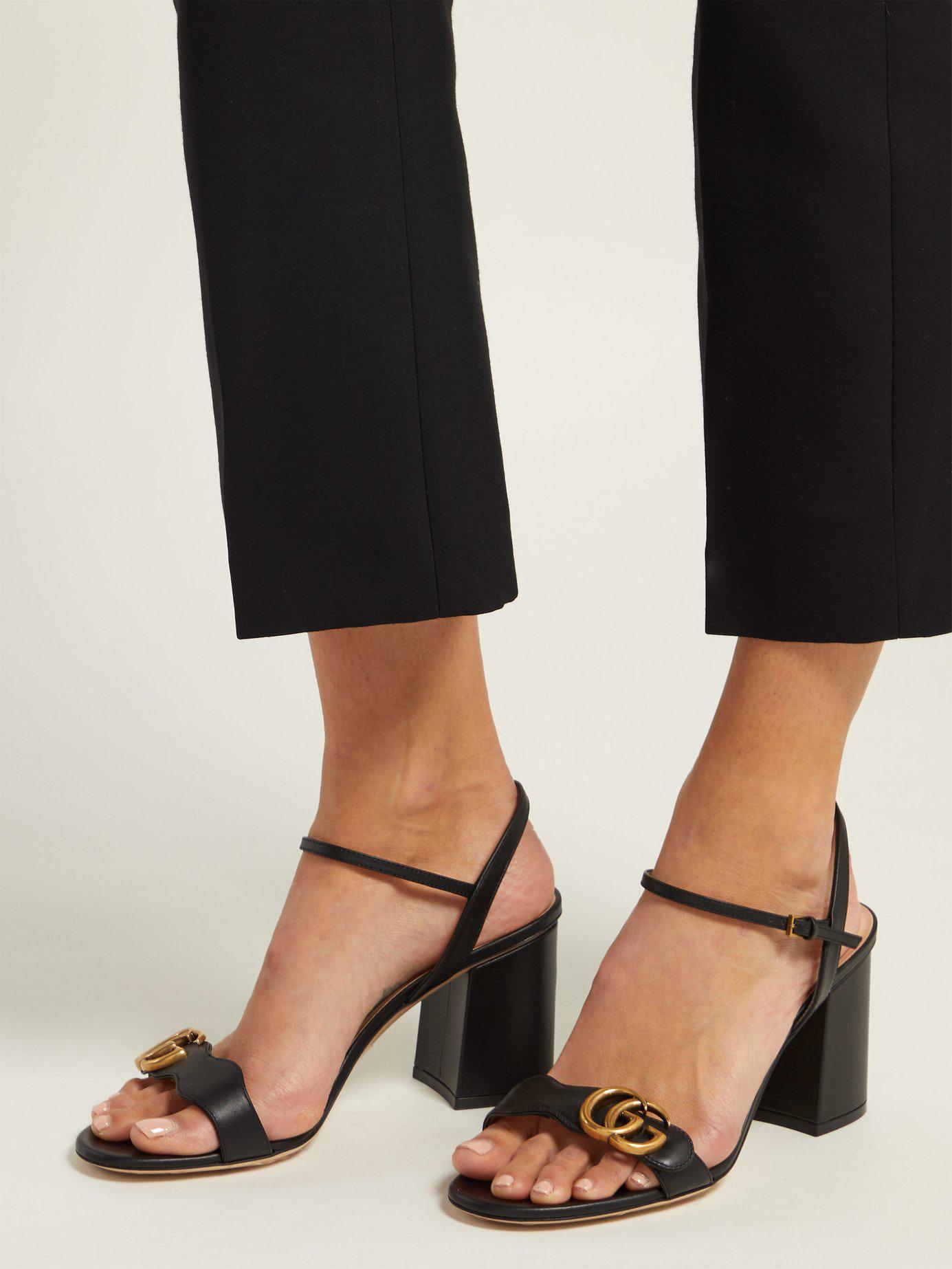 gucci marmont heels black