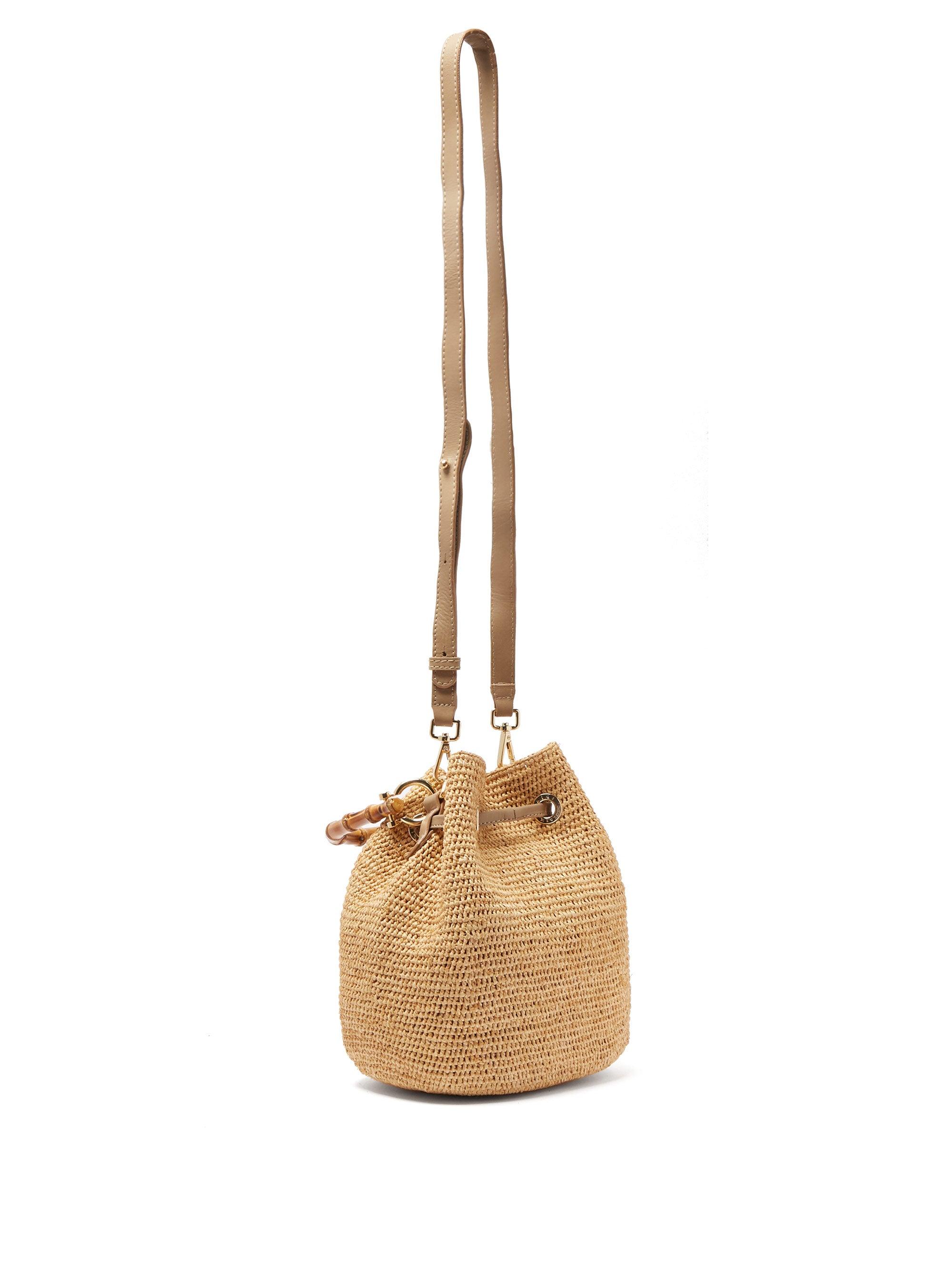 Heidi Klein Savannah Bay Mini Bamboo-handle Raffia Bag in Natural ...