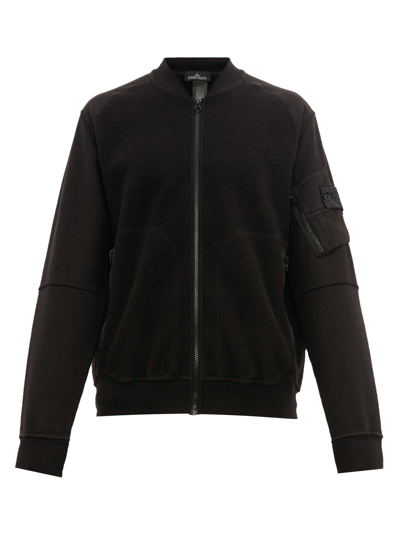 Stone Island Shadow Project Fleece-panelled Cotton Bomber Jacket in ...