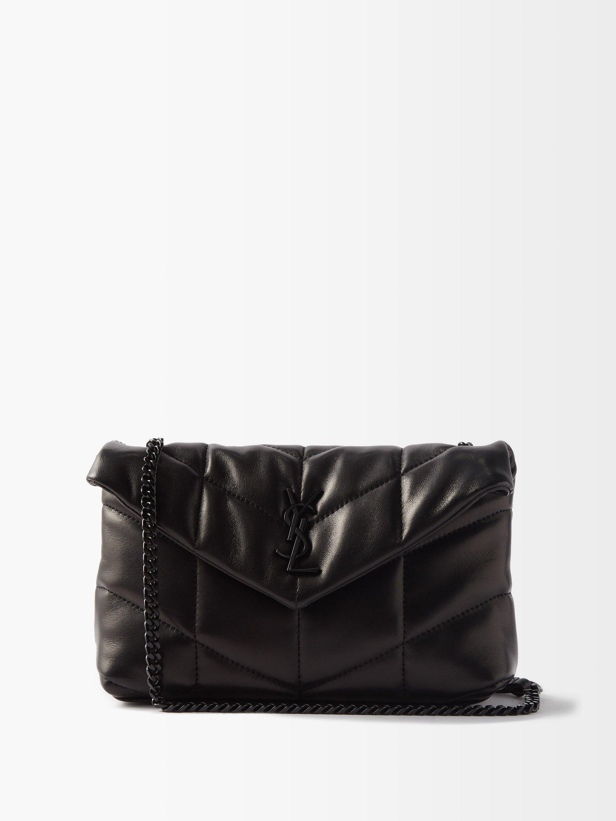 Saint Laurent Puffer Mini Quiltedleather Crossbody Bag in Black Lyst