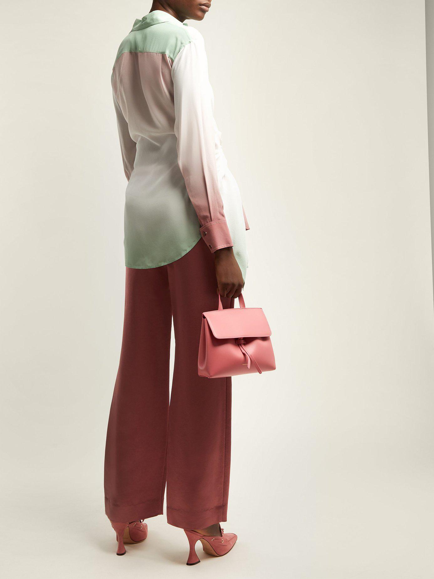 Mansur Gavriel Mini Mini Lady Leather Cross Body Bag in Pink | Lyst