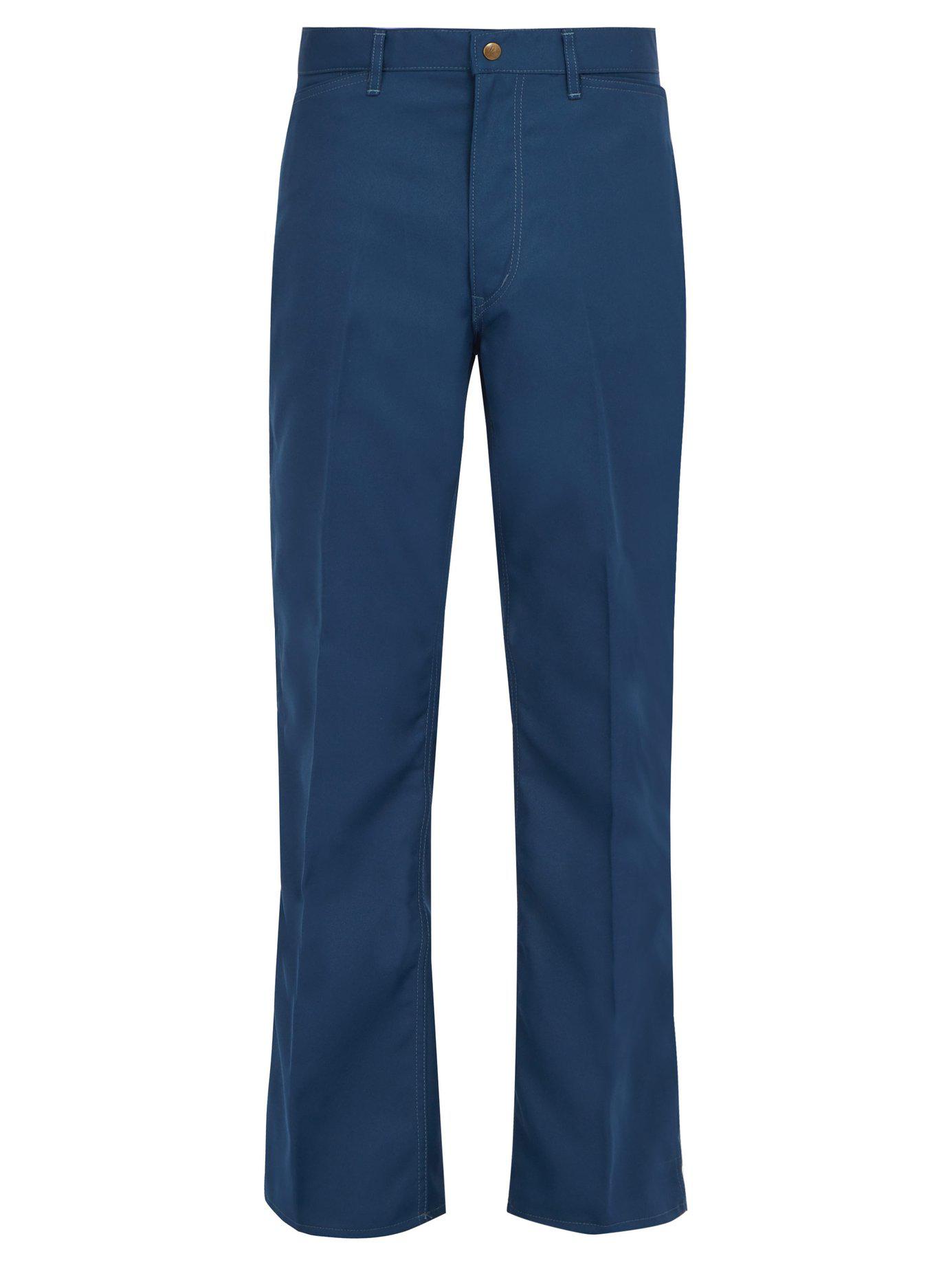 Needles Boot-cut Trousers in Blue for Men | Lyst