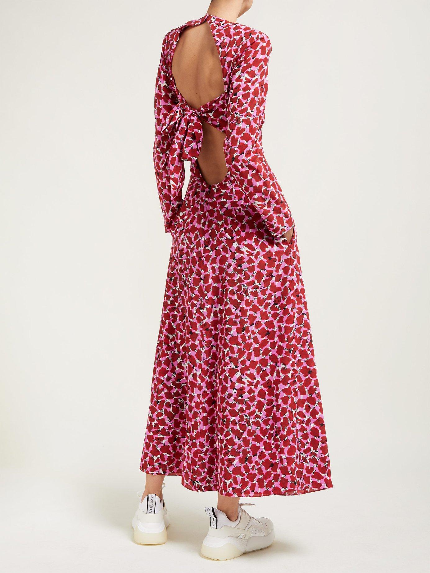 raey dress pink red