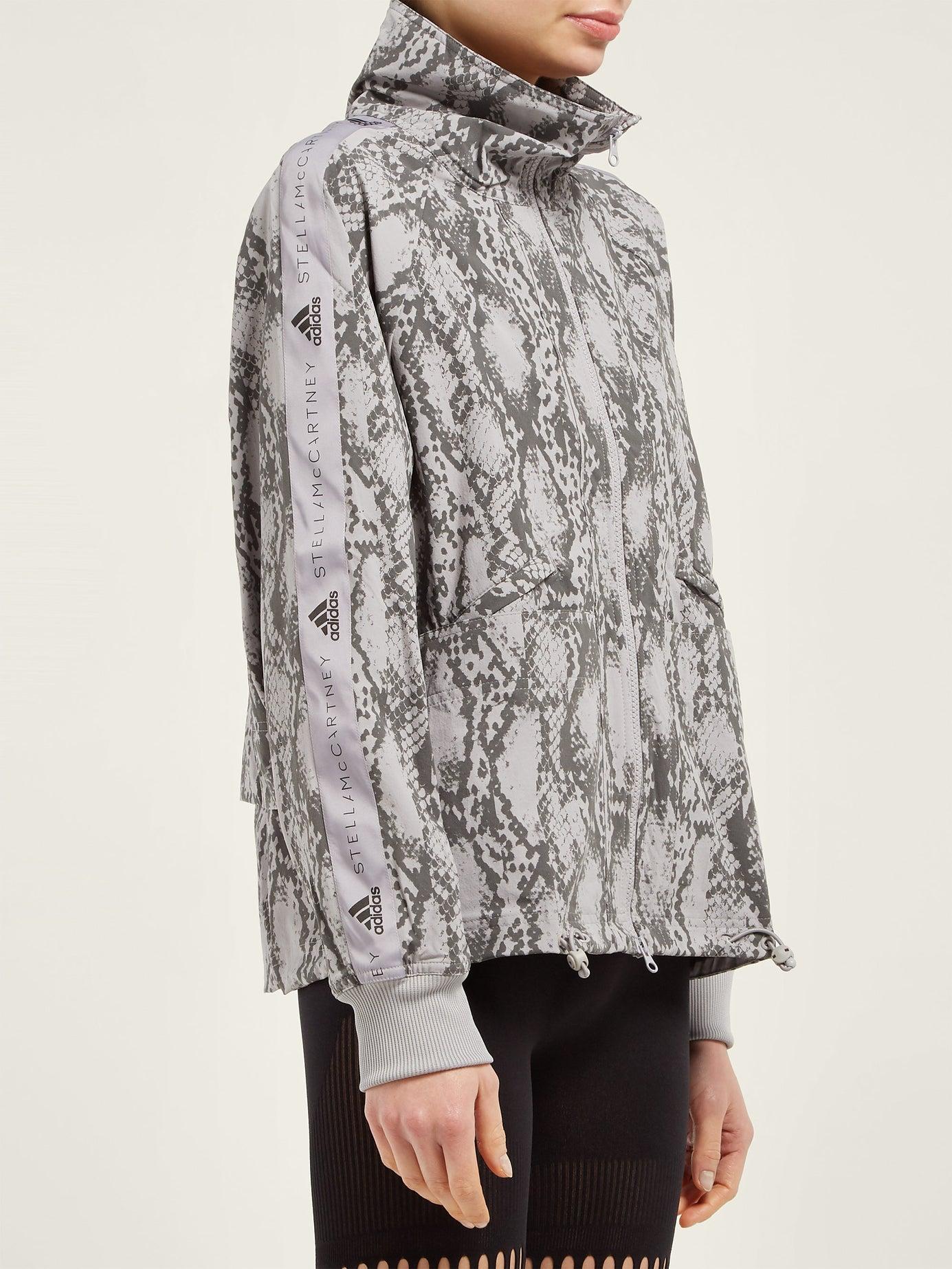 adidas By Stella McCartney Snake-print Performance Jacket in Grey (Gray) |  Lyst