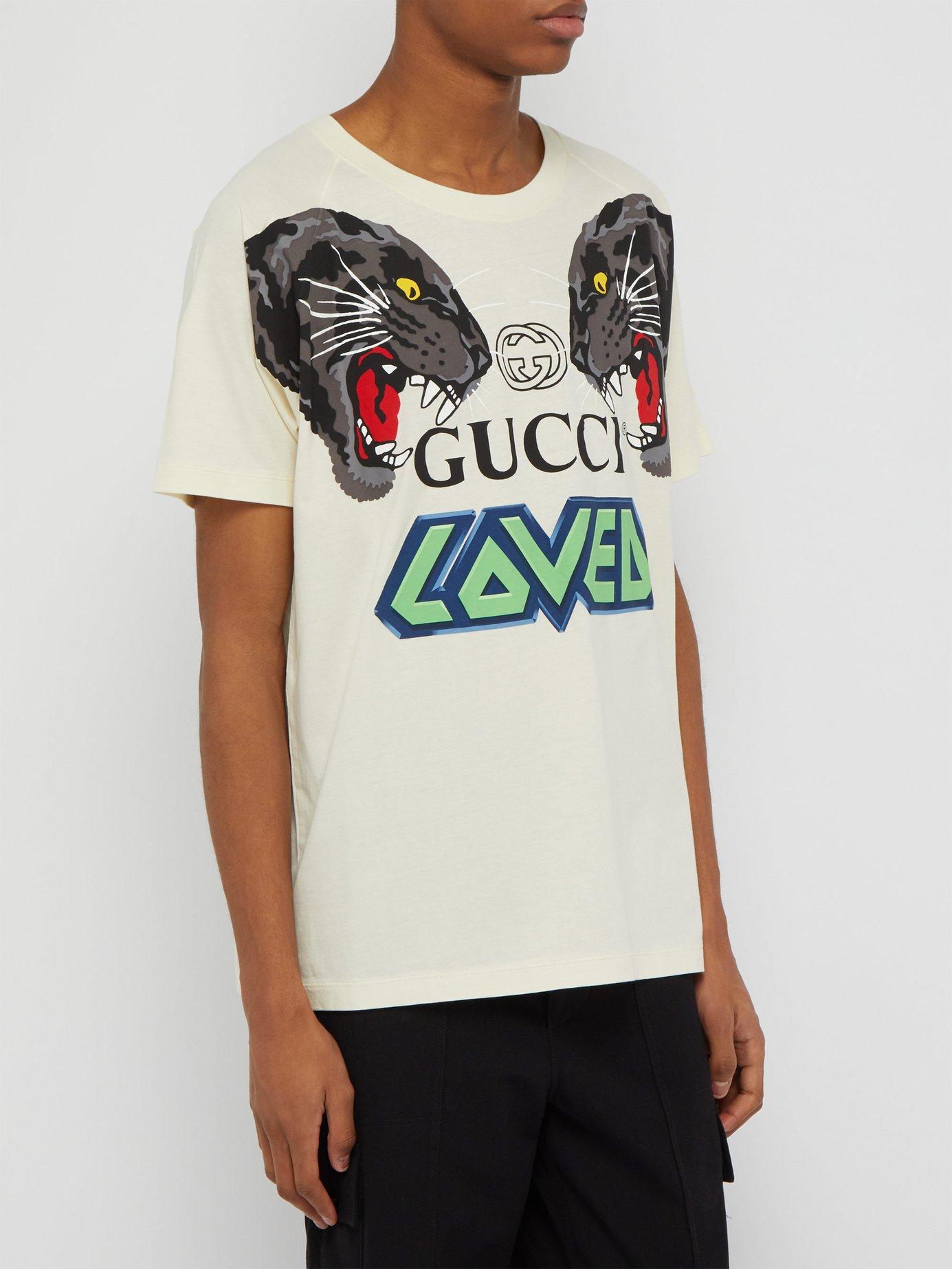 Gucci Loved Raglan T Shirt in White for Men | Lyst