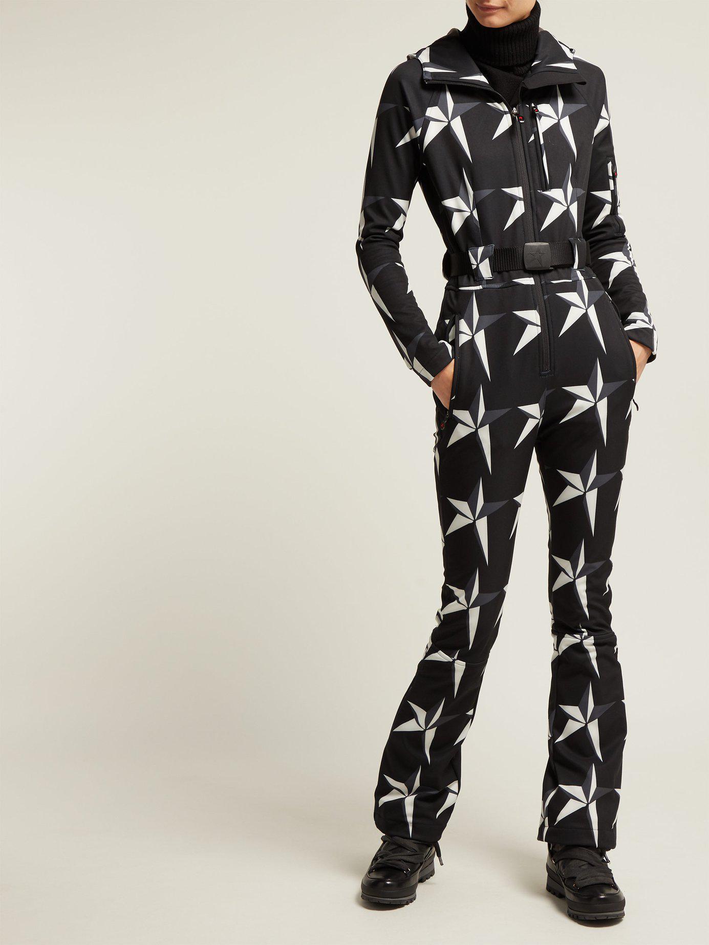 Perfect Moment Star Print Technical Ski Suit in Black | Lyst