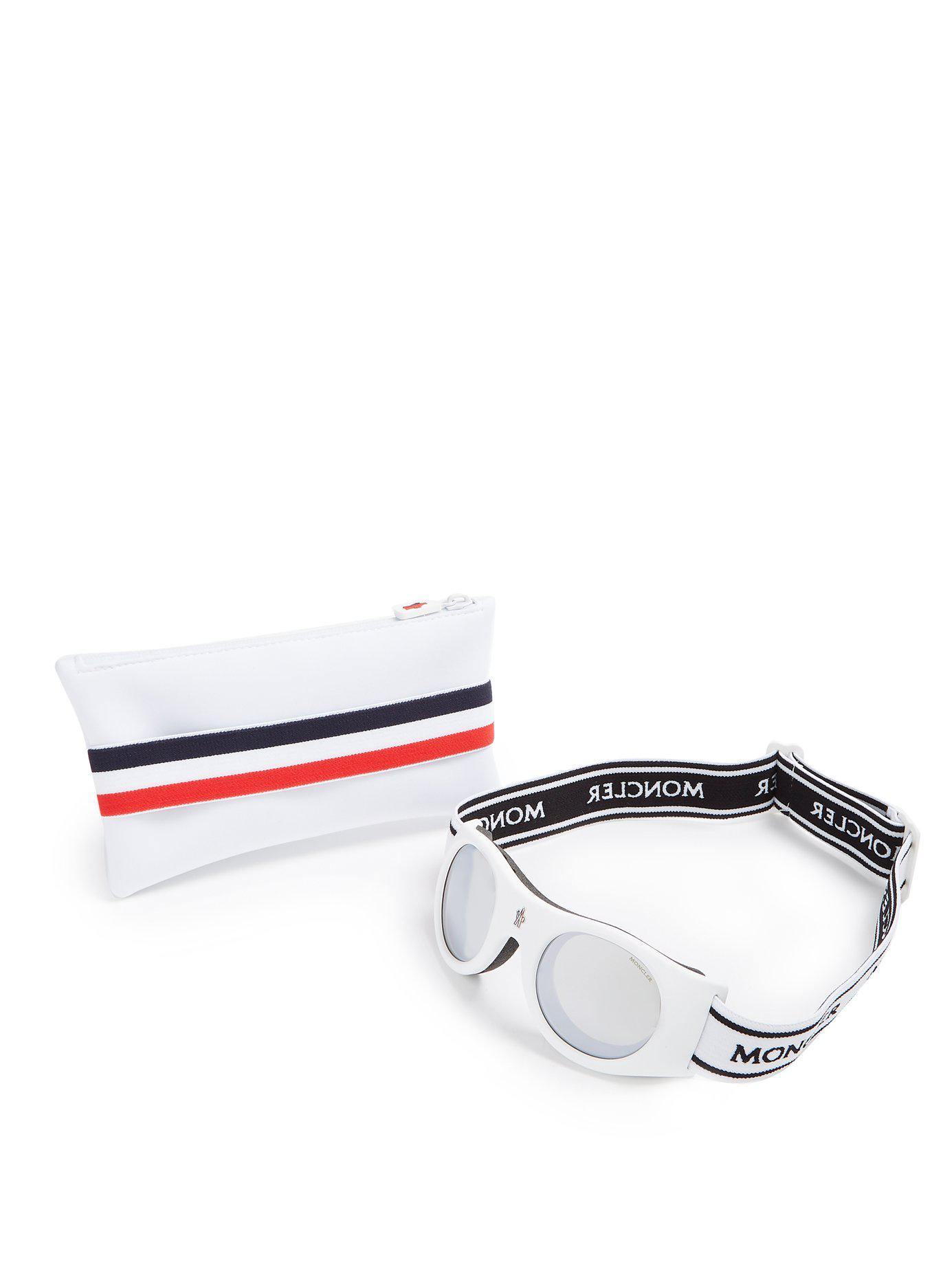Moncler Round-frame Ski goggles in White for Men | Lyst