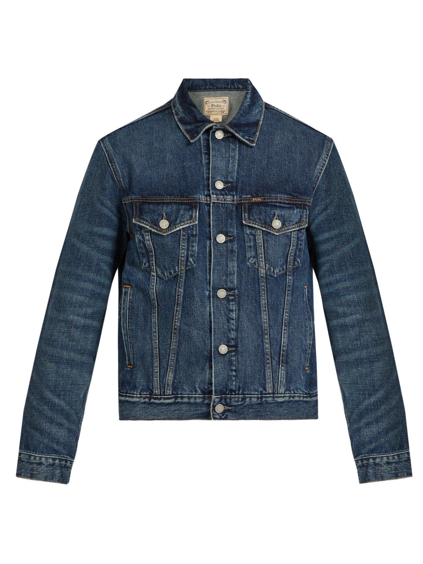 Polo Ralph Lauren Washed Denim Jacket in Blue for Men - Lyst