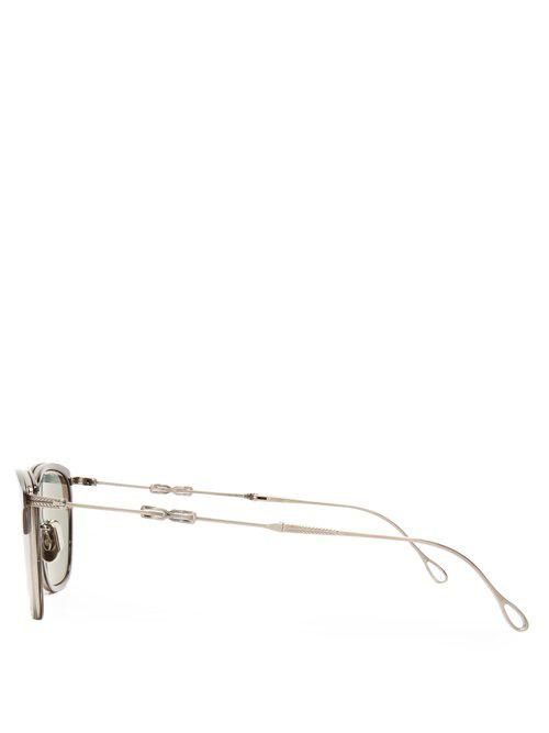 Eyevan 7285 802 Foldable Titanium Sunglasses in Brown for Men | Lyst