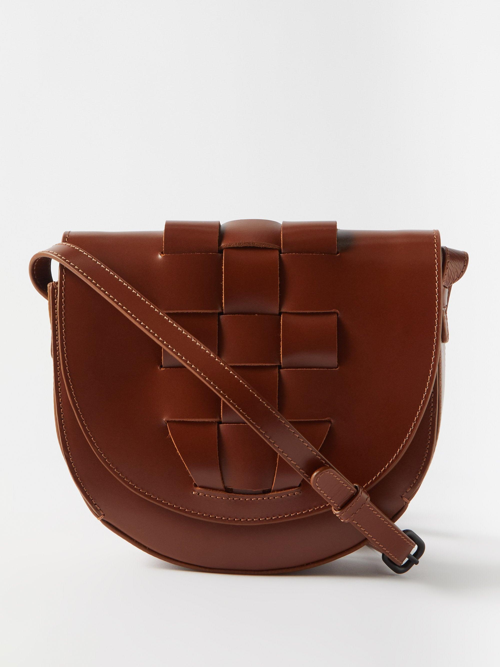Hereu Sinia Braidedfront Leather Crossbody Bag in Brown Lyst