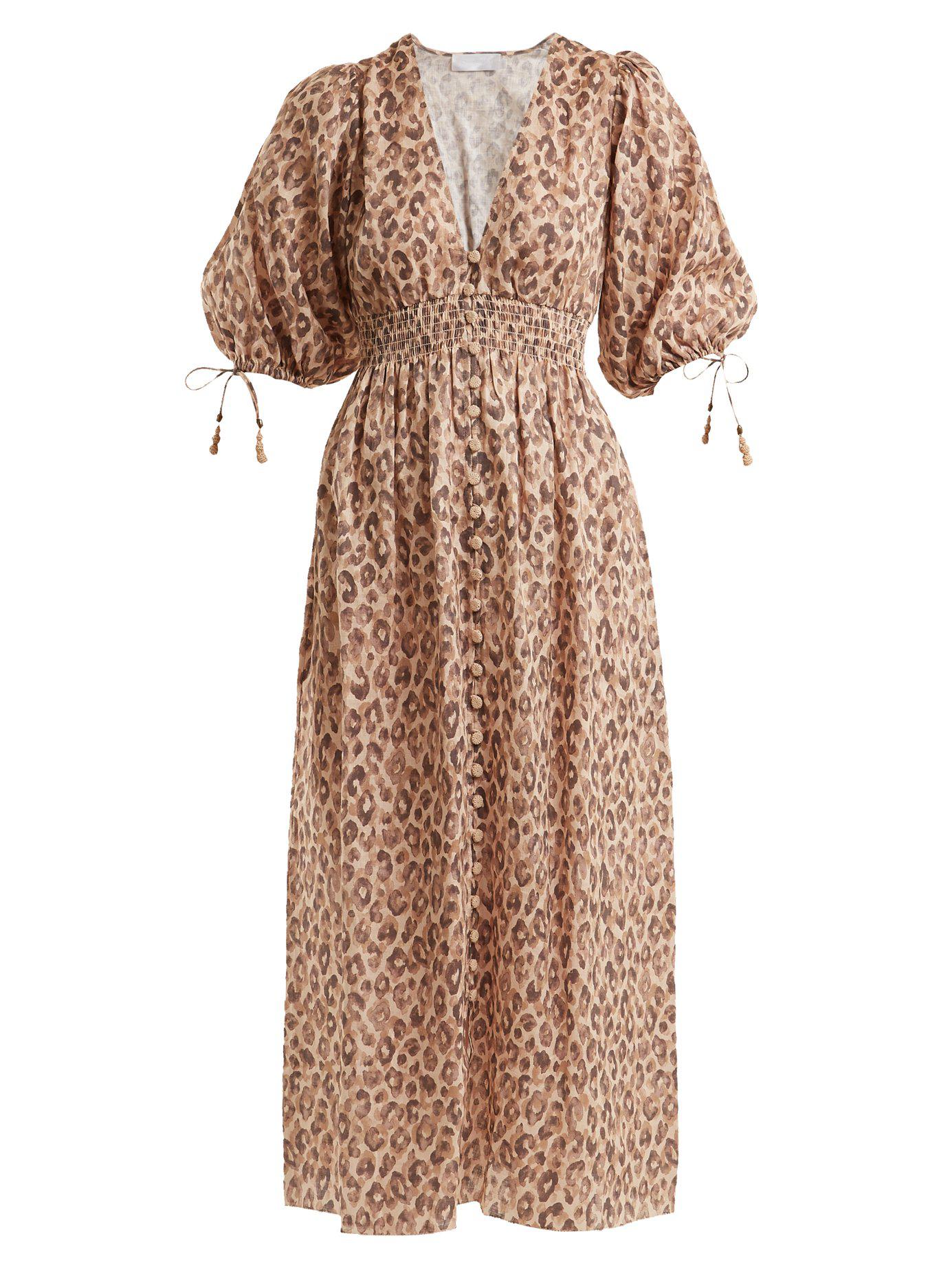zimmermann animal print dress