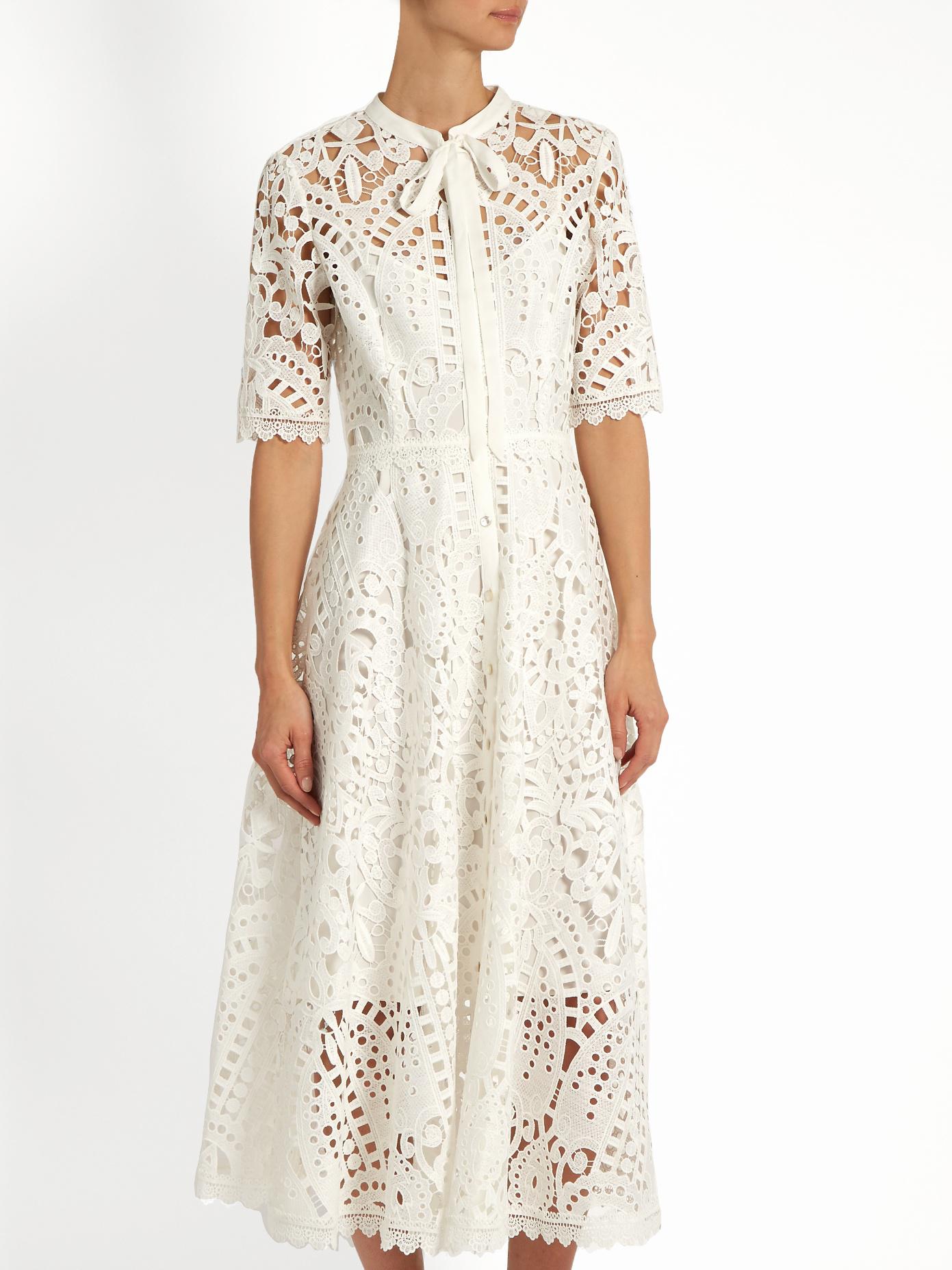 Temperley London Berry Lace Dress in 