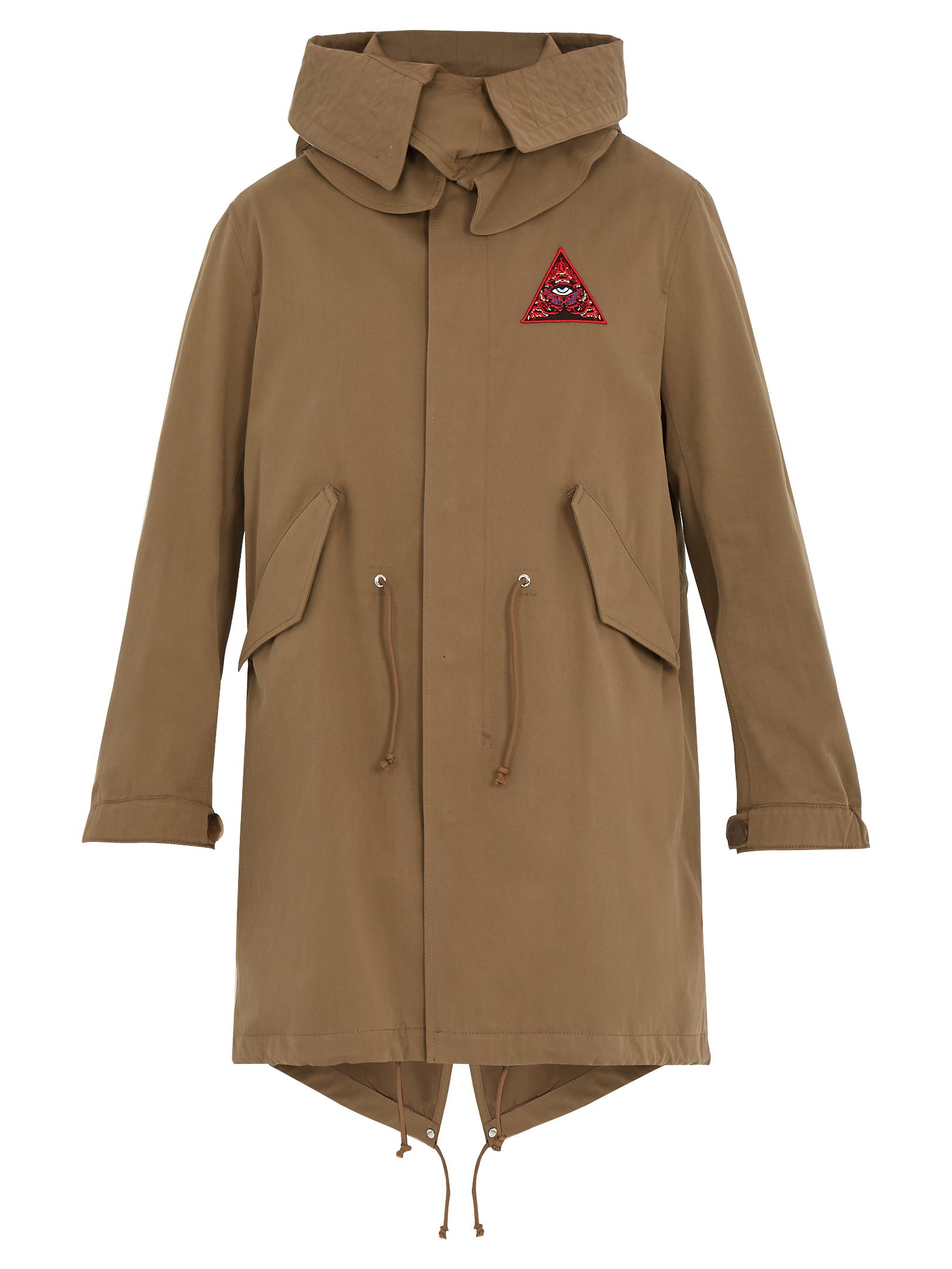 Lyst - Givenchy Real Eyes-embroidered Cotton Parka in Natural
