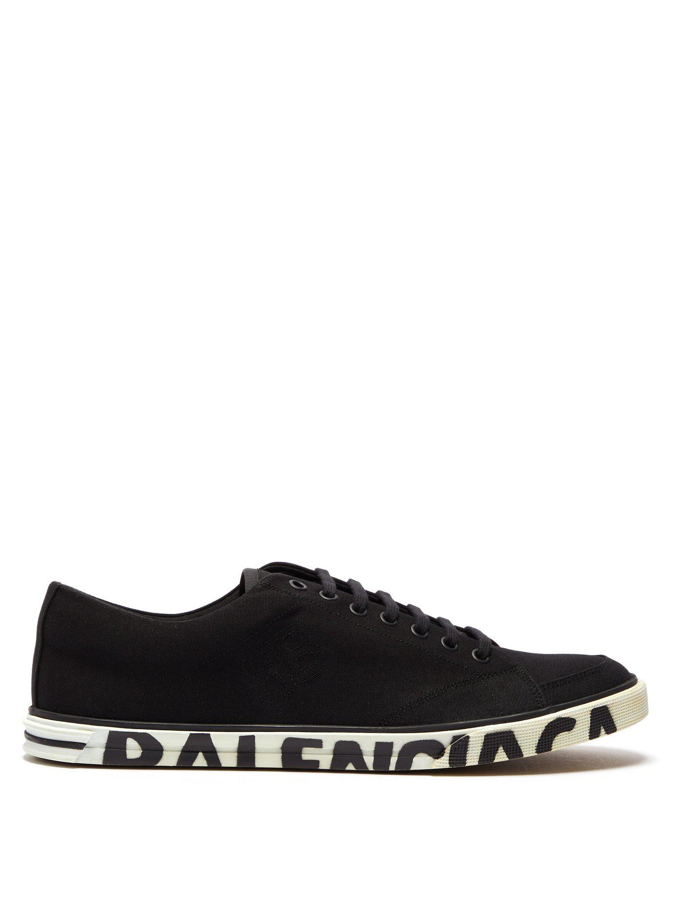 Balenciaga Match Logo-print Canvas Sneakers in Black for Men | Lyst
