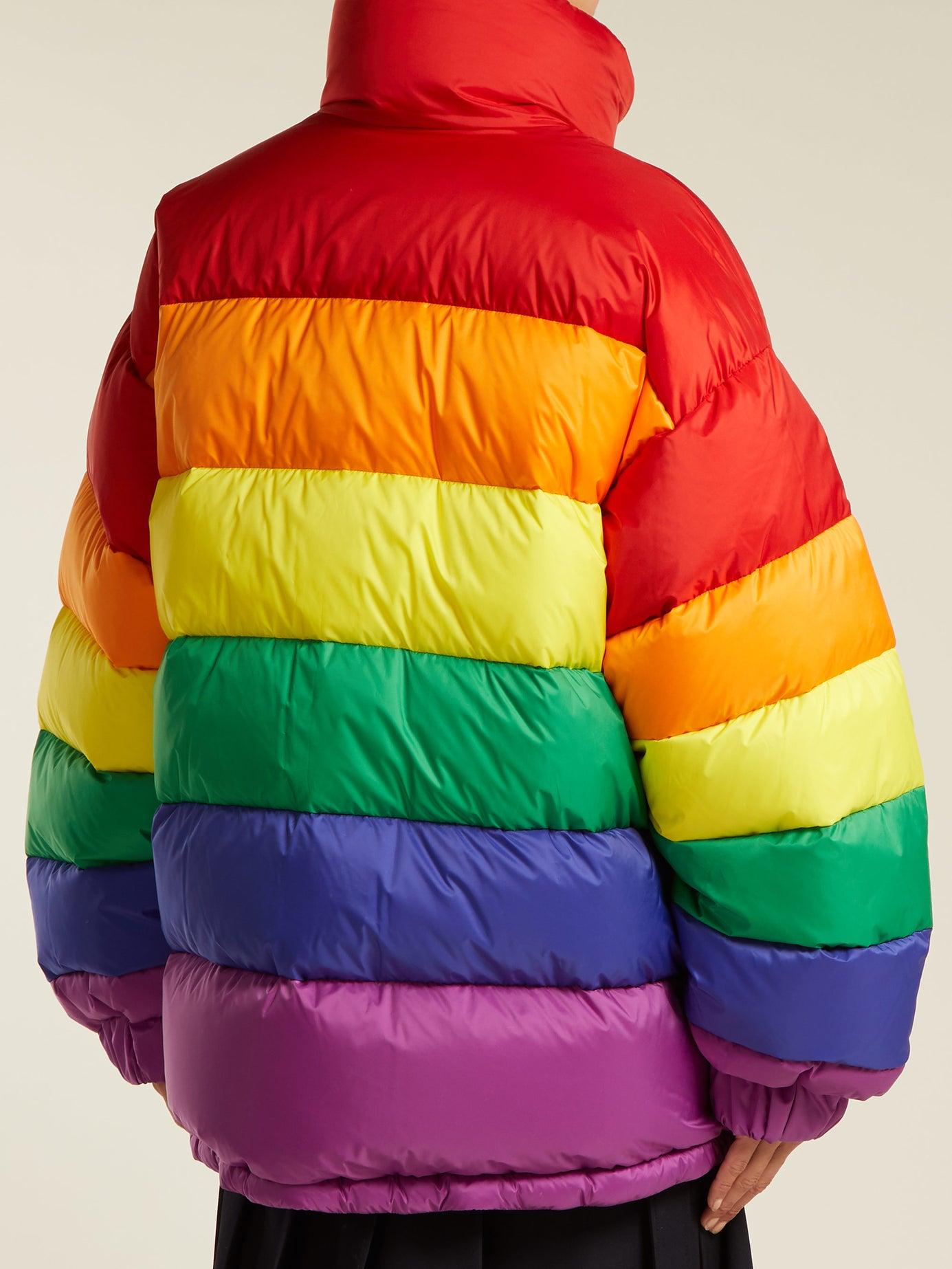 Burberry Fleece Rainbow Feather Down Puffer Jacket - Lyst