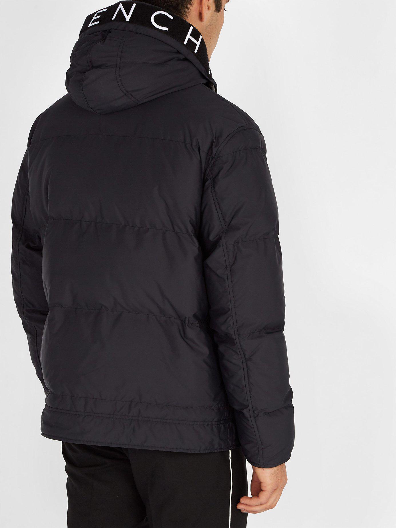 givenchy embroidered logo padded jacket