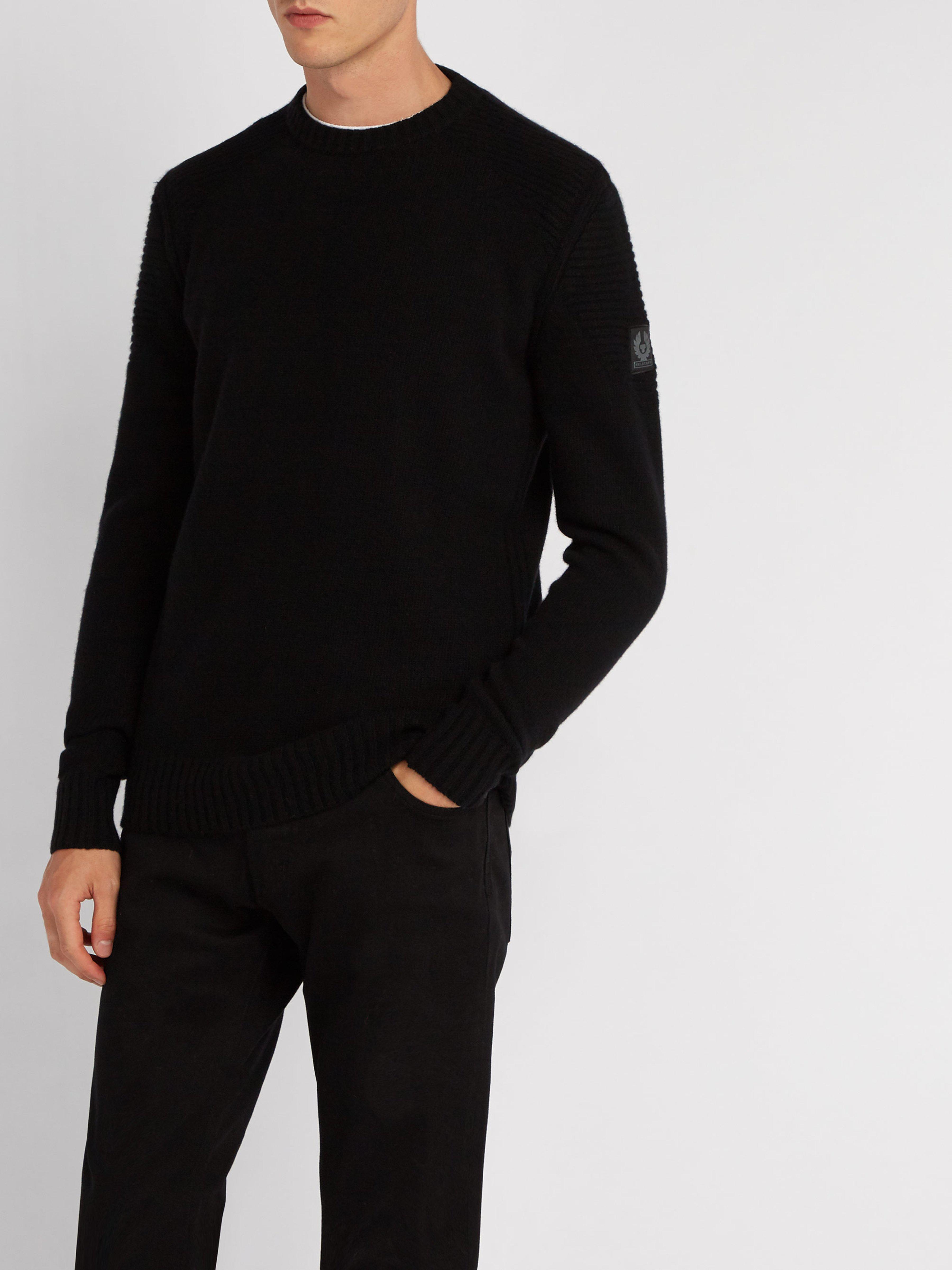 belstaff crew neck knitted jumper