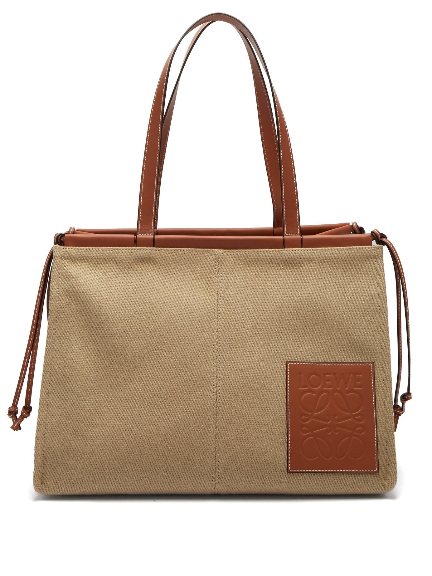 Loewe Cushion Small Canvas Tote Bag in Natural | Lyst