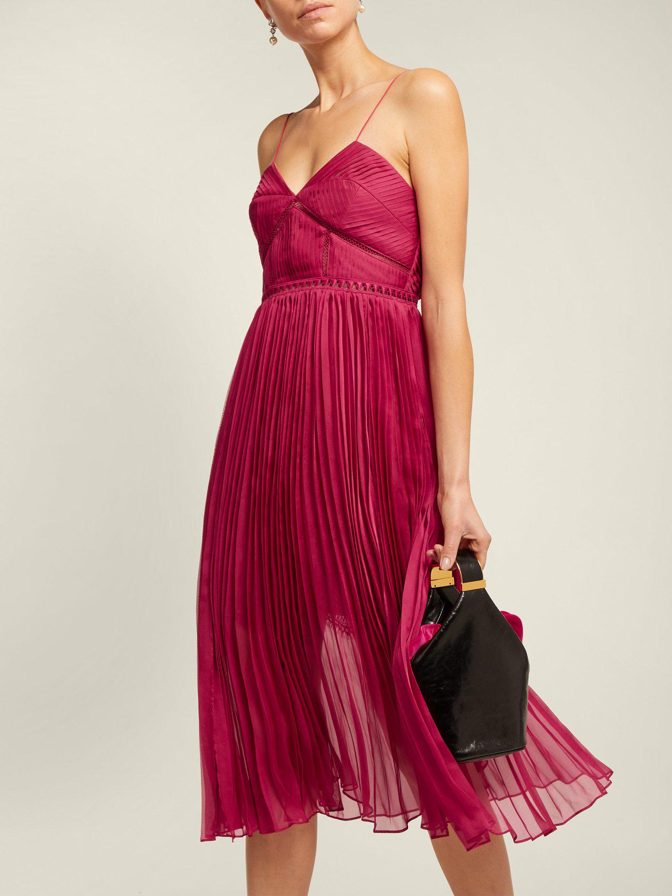 dark pink midi dress