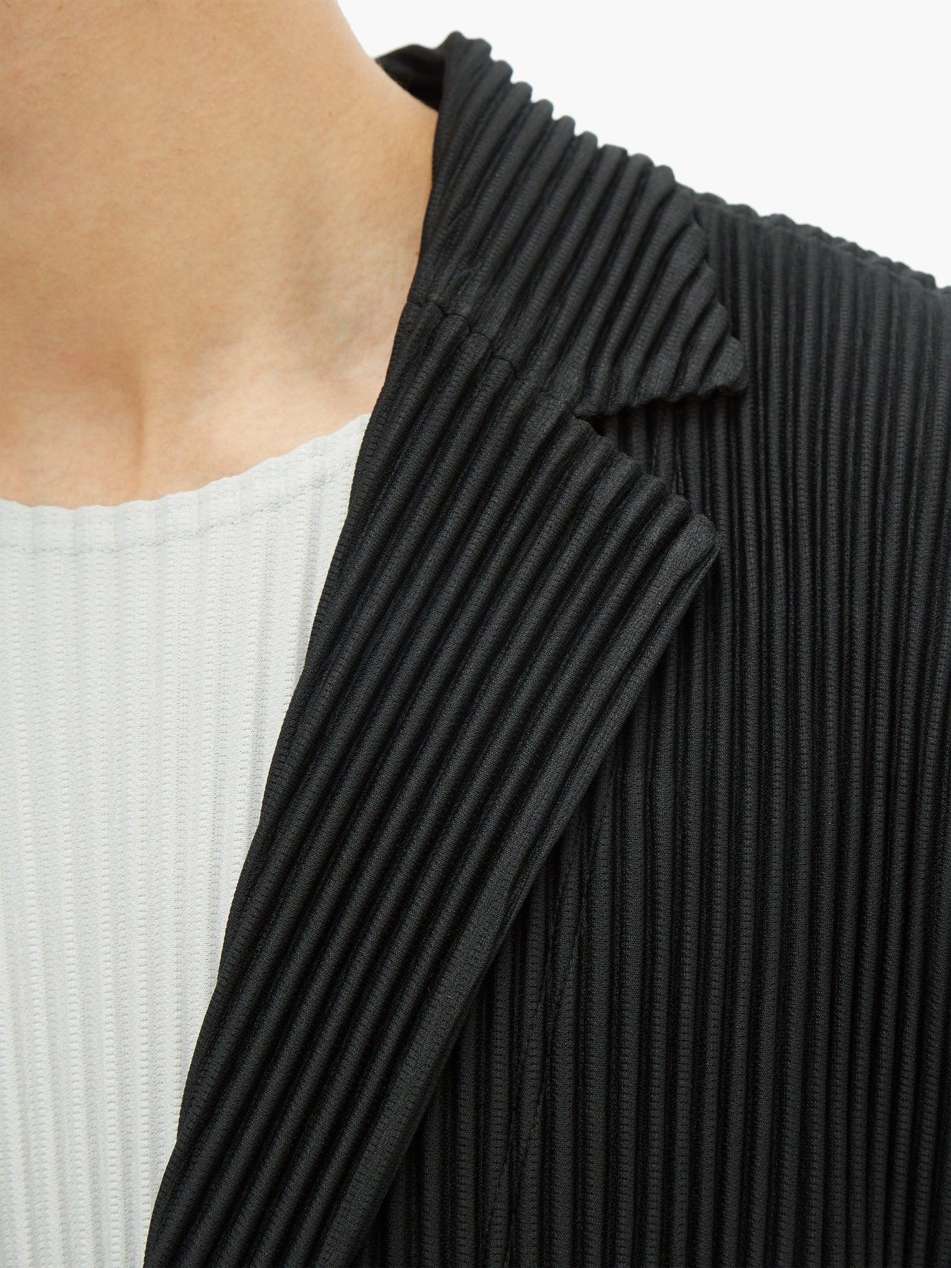 issey miyake pleated blazer