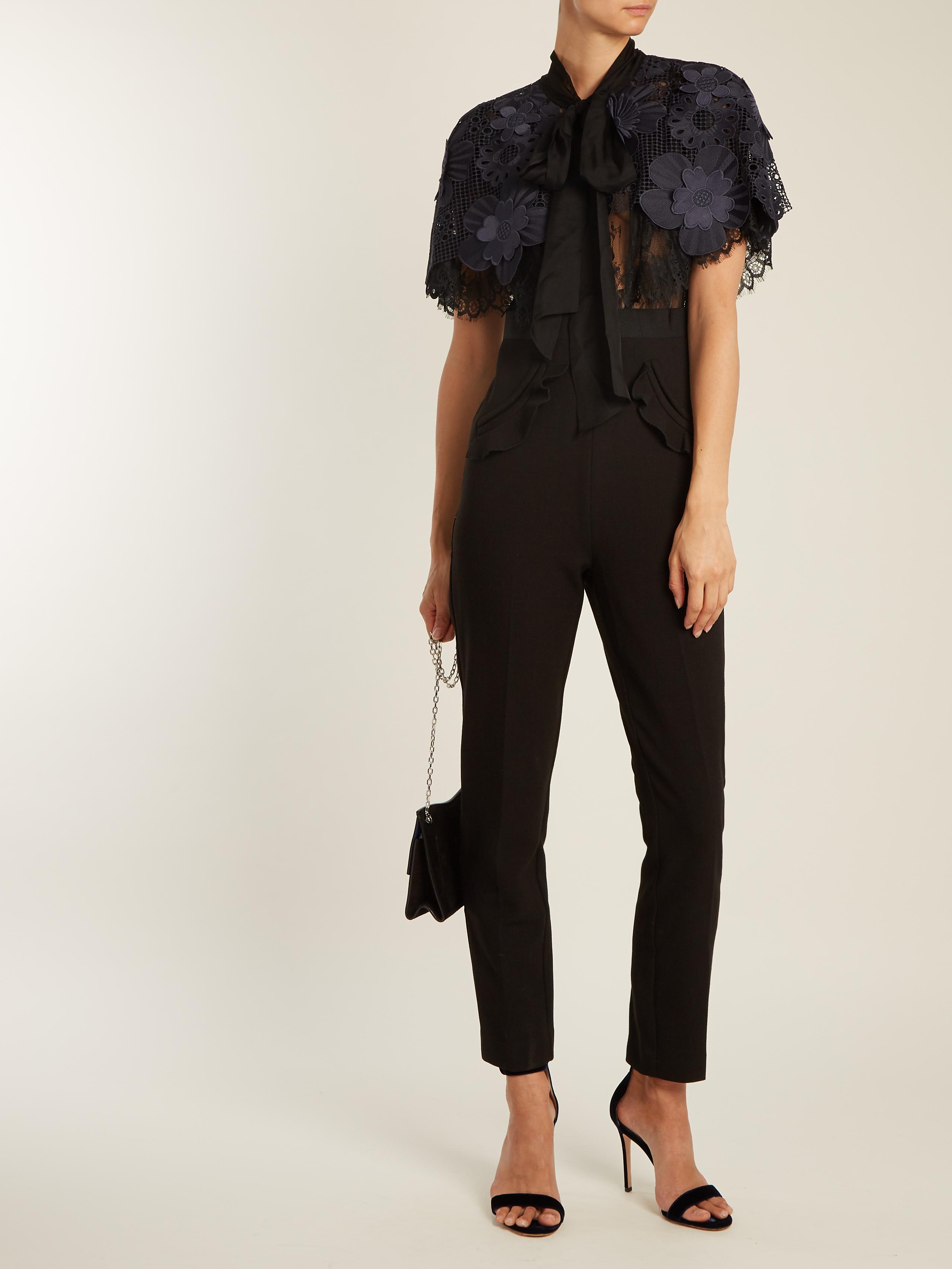 floral mesh jumpsuit