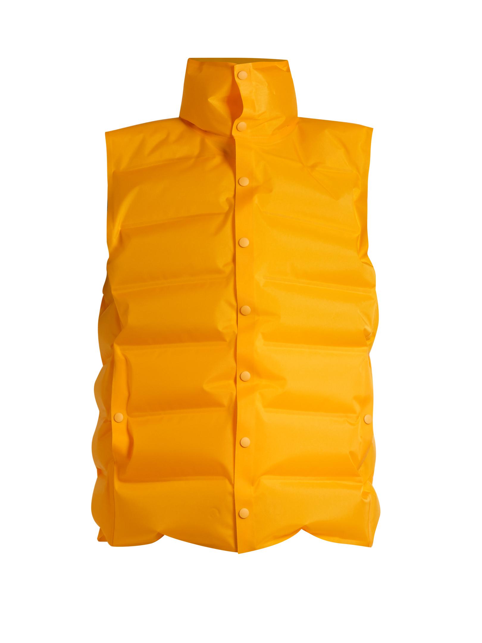 Balenciaga Synthetic High-neck Inflatable Gilet in Yellow | Lyst