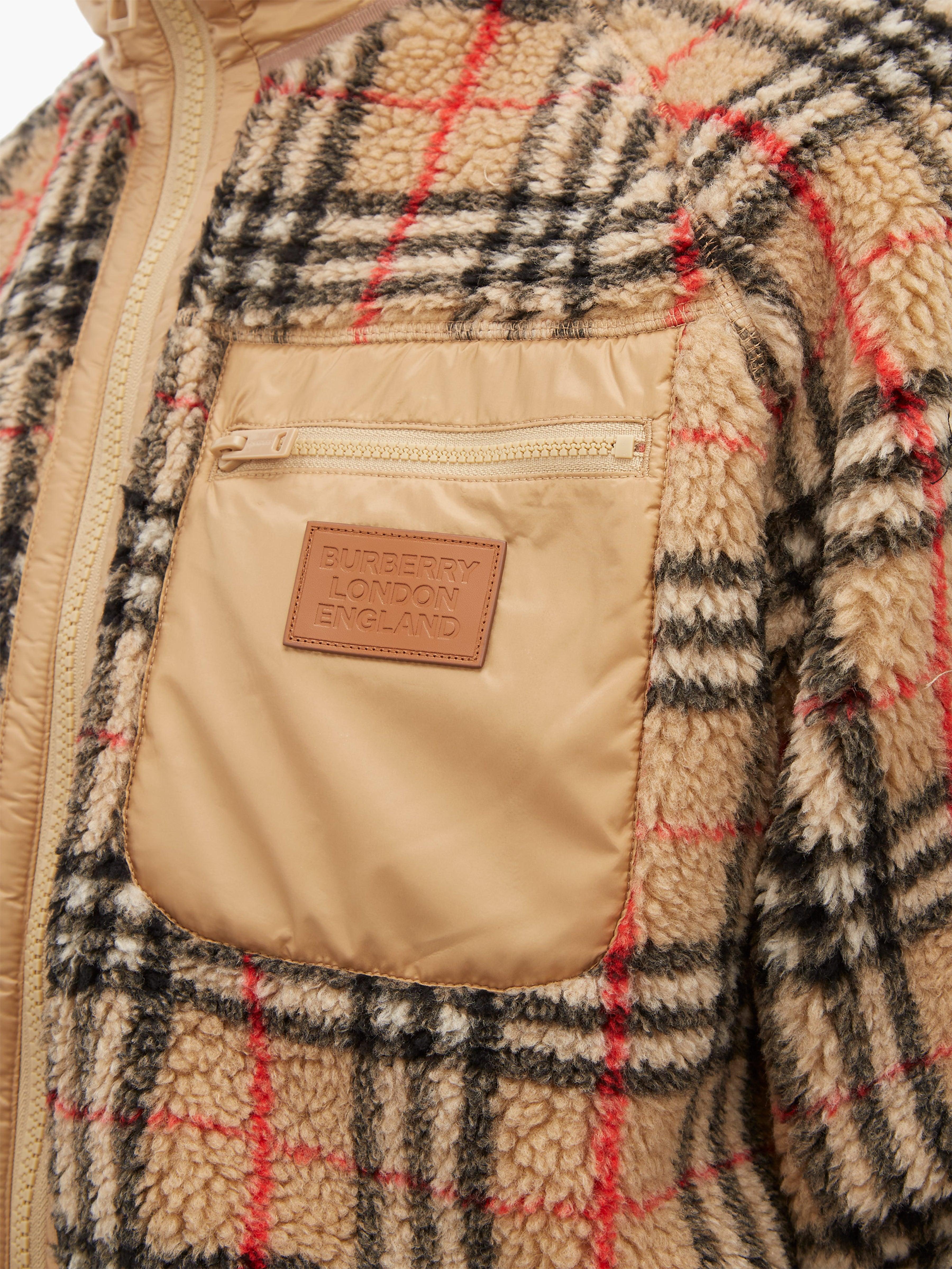 Burberry Westley Vintage Check Fleece Jacket for Men | Lyst UK